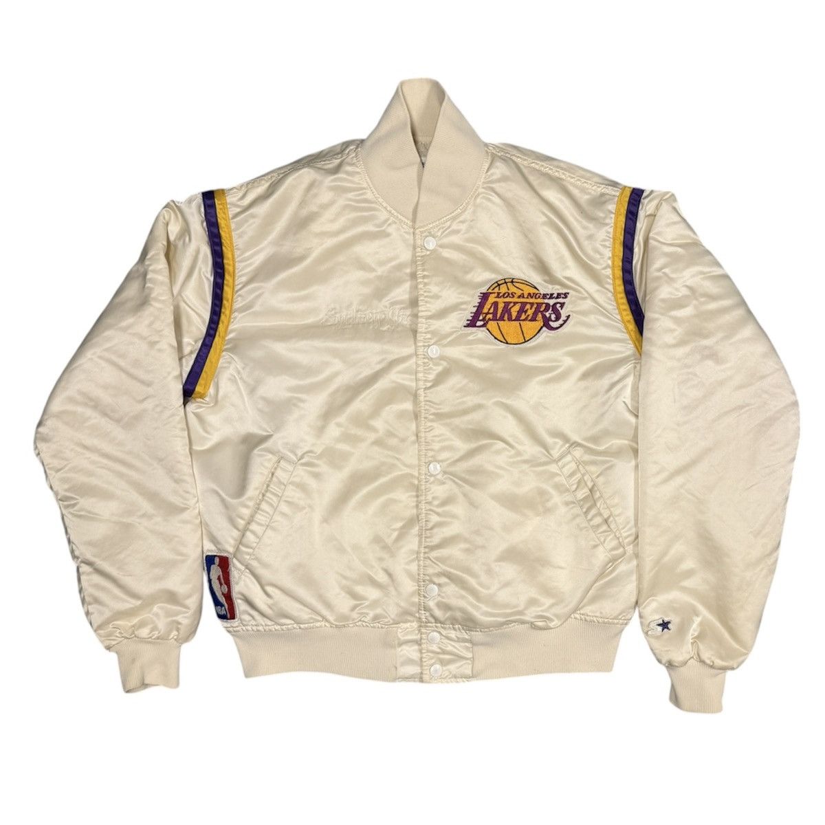Starter Vintage 90s LA LAKERS Button Up Varsity STARTER Jacket Size US L / EU 52-54 / 3 - 1 Thumbnail