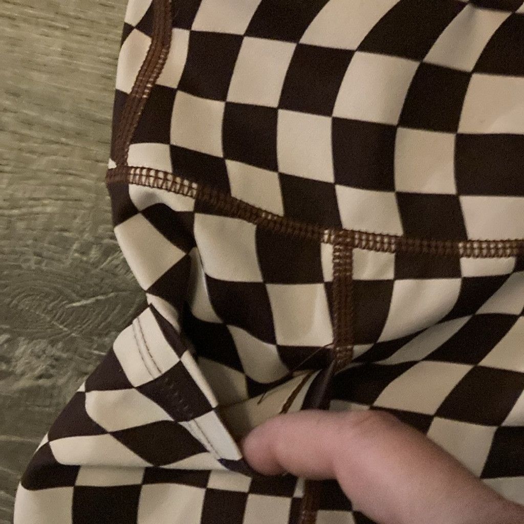Other Wilo brown checkered bike shorts with pockets size XS Size 22" - 2 Thumbnail