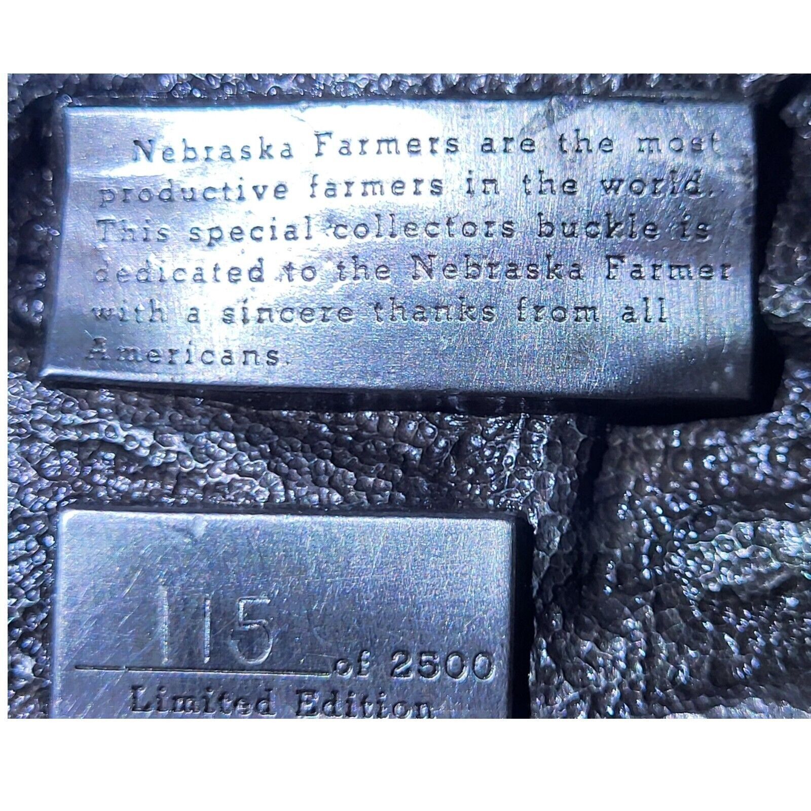 Other Vintage 1985 Nebraska Farmer Commemorative Buckle 115/2500 Size ONE SIZE - 5 Thumbnail