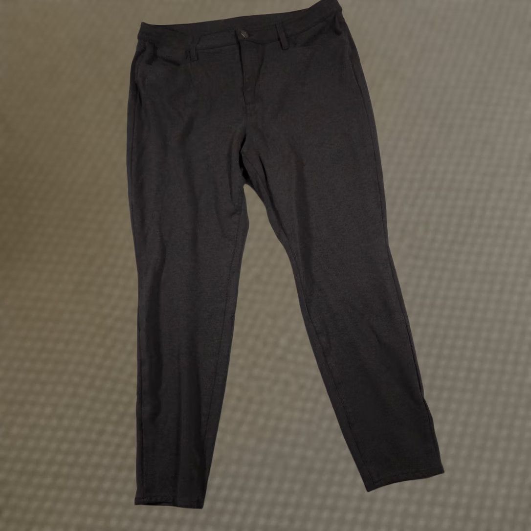 Talbots Talbots Pants Womens Large Charcoal Gray Ponte Skinny 5-Pocket Zip Fly Knit Jeans-Style Size 36" / US 14 / IT 50 - 1 Thumbnail