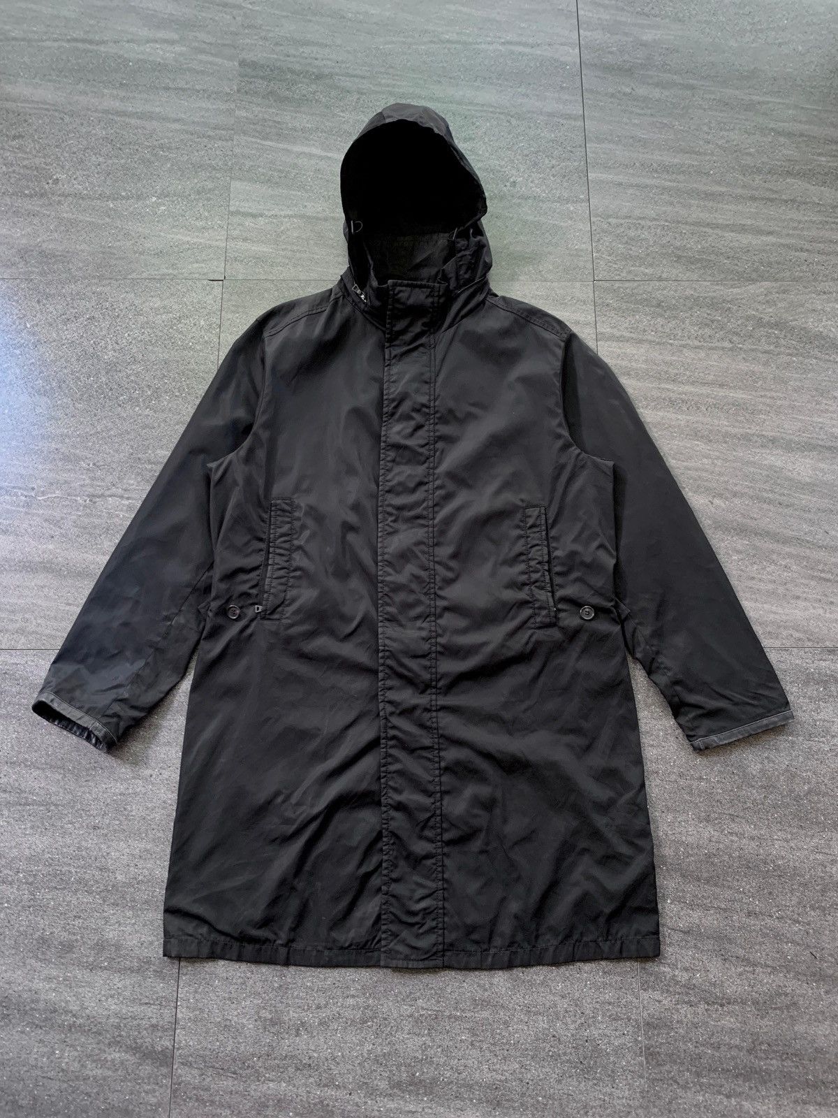 Prada FREE TAX! 2000s Convertible Nylon Long Coat Jacket Size US L / EU 52-54 / 3 - 1 Thumbnail