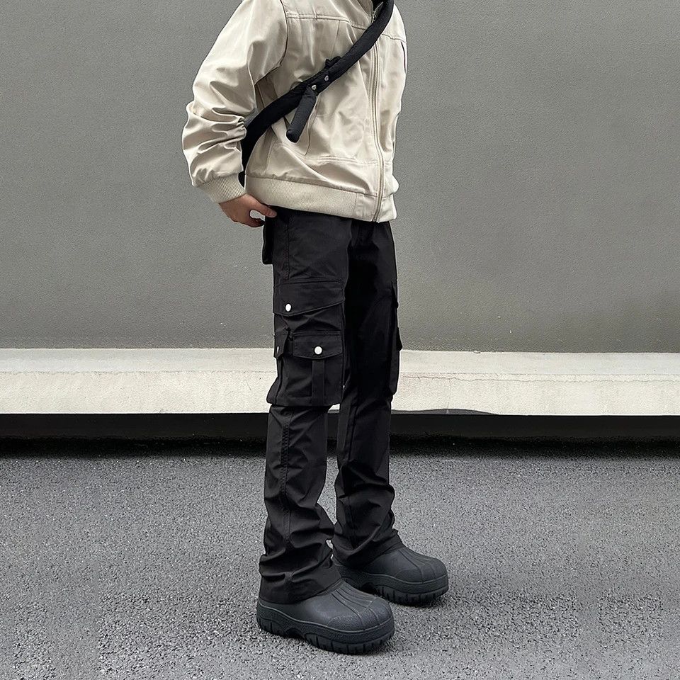 Japanese Brand × Jean Straight Boot Cut Flared Pocket Cargo Jeans Size US 30 / EU 46 - 3 Thumbnail