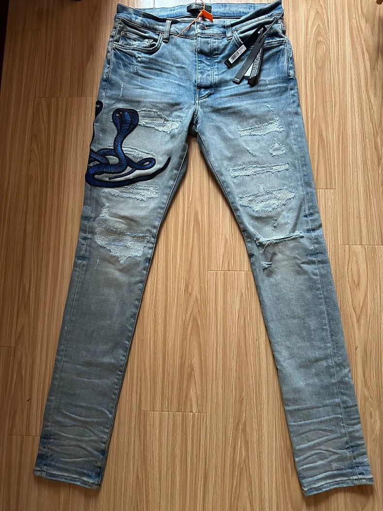 Amiri Amiri Embroidered logo jeans Size US 34 / EU 50 - 1 Thumbnail