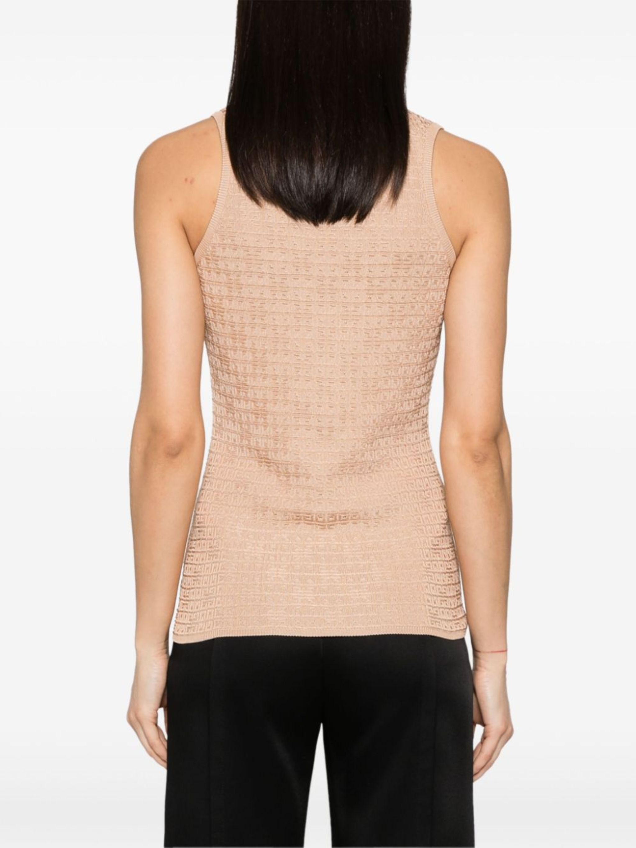 Givenchy o1srvl11e0924 4G-Jacquard Sleeveless Top in Beige Size S / US 4 / IT 40 - 4 Thumbnail