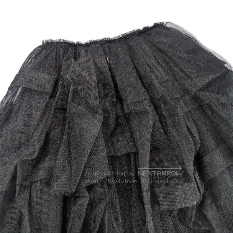 Comme des Garcons Comme Des Garcons size XS Black vintage chiffon half skirt Size 23" - 3 Thumbnail
