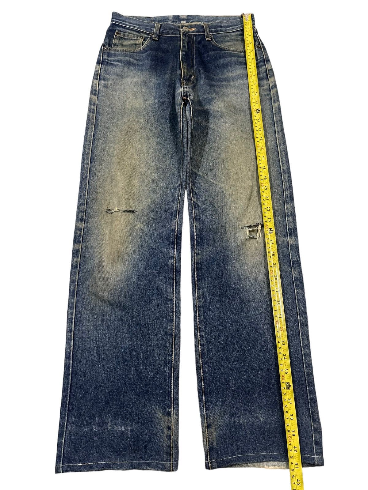 Sugar Cane Vintage Japanese Brand Mud Wash Distress Loose Jeans Size US 29 - 10 Thumbnail