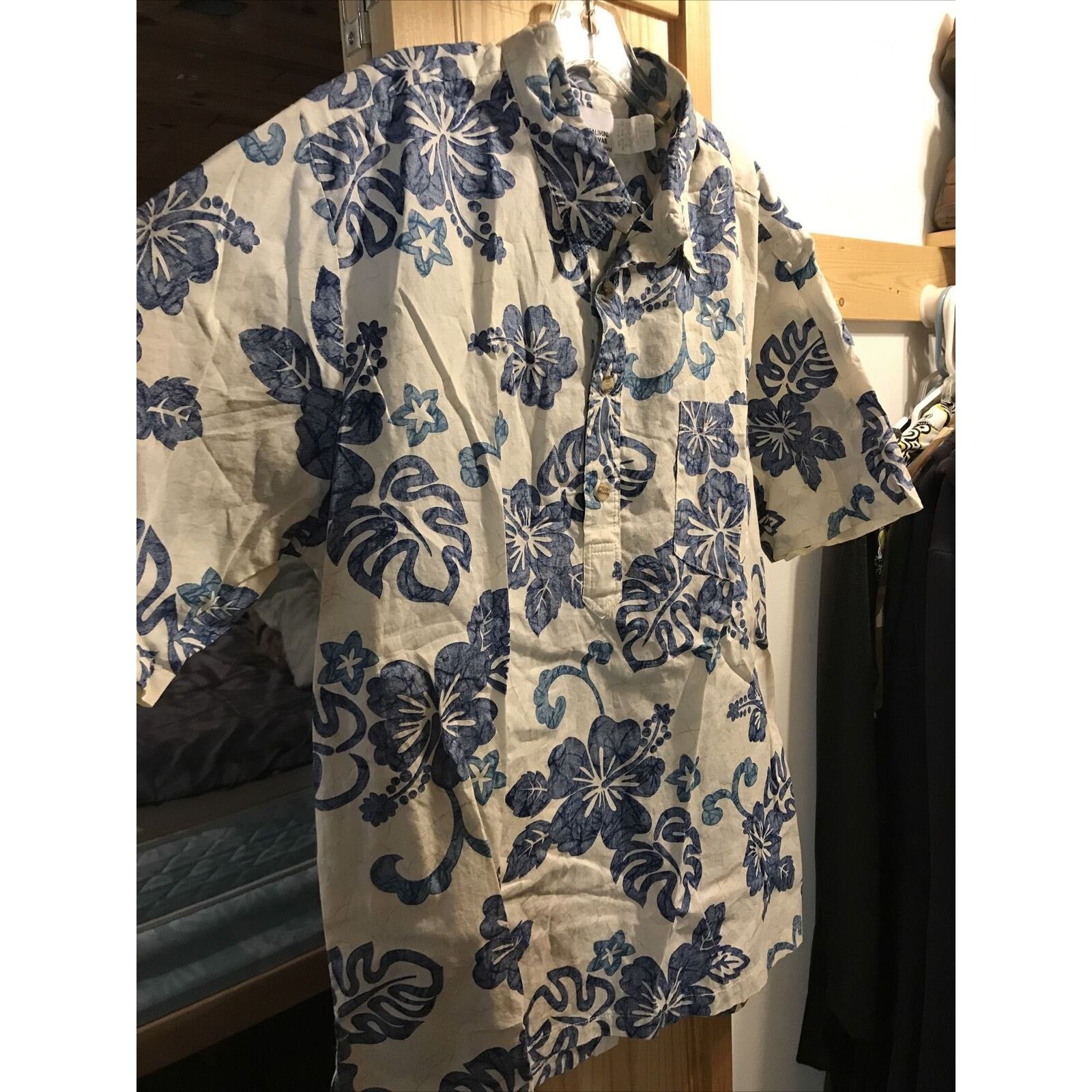 Other Malihini Vintage Mens L Blue Floral SS Button Hawaiian Shirt Size US L / EU 52-54 / 3 - 4 Thumbnail