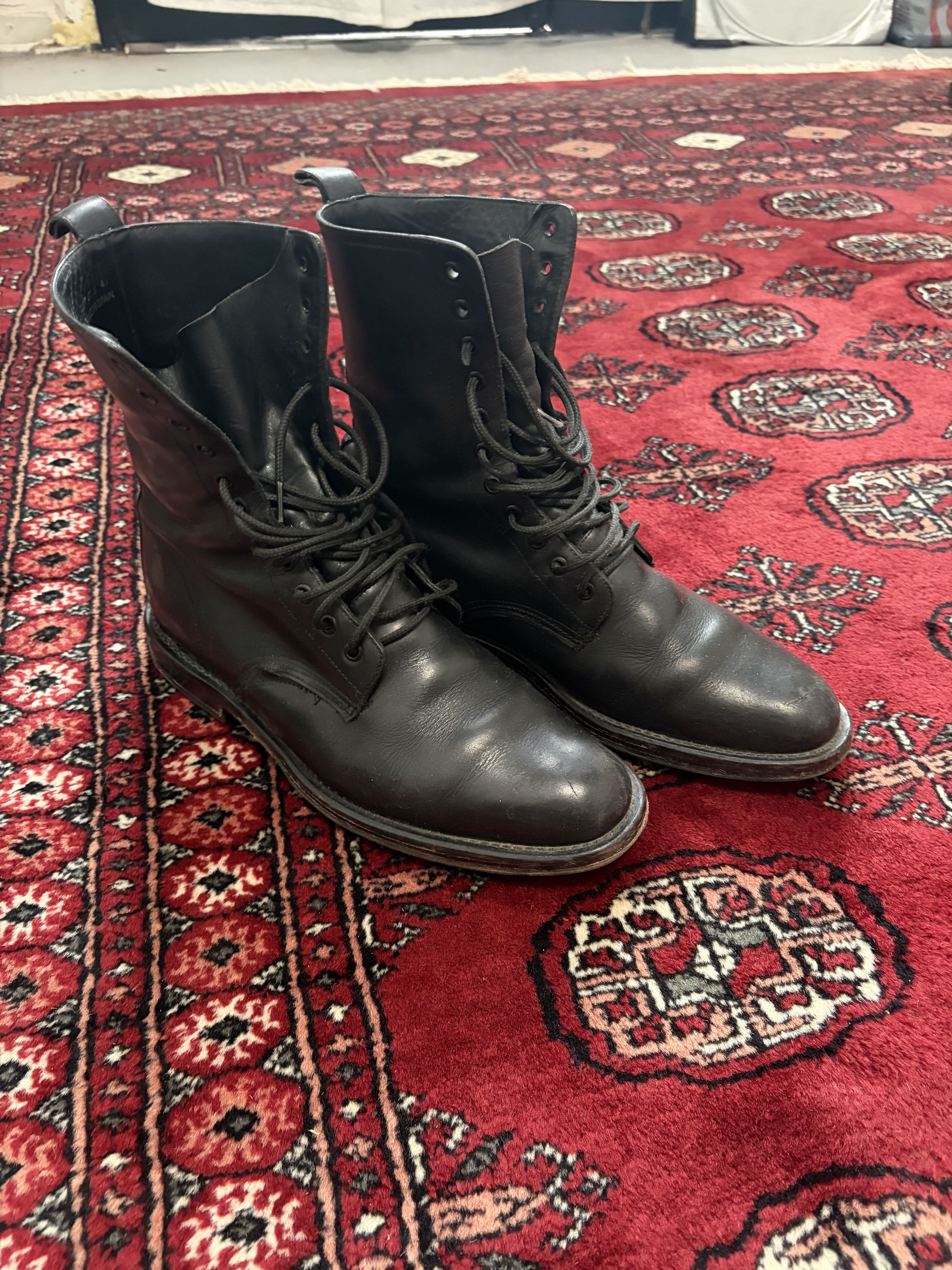Saint Laurent Paris Combat Boots Size US 12 / EU 45 - 1 Thumbnail