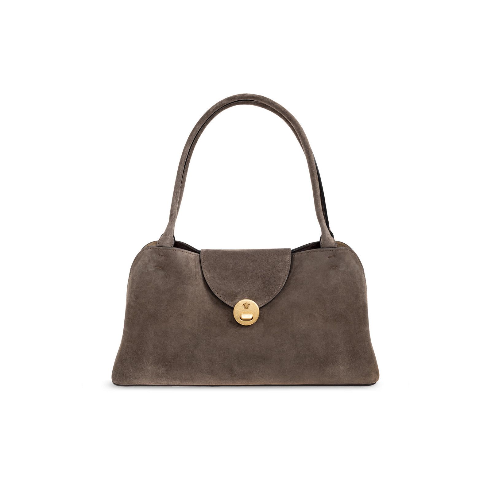 Versace VERSACE Vivian Medium Brown Suede Shoulder Bag New & Authent Size ONE SIZE - 1 Thumbnail