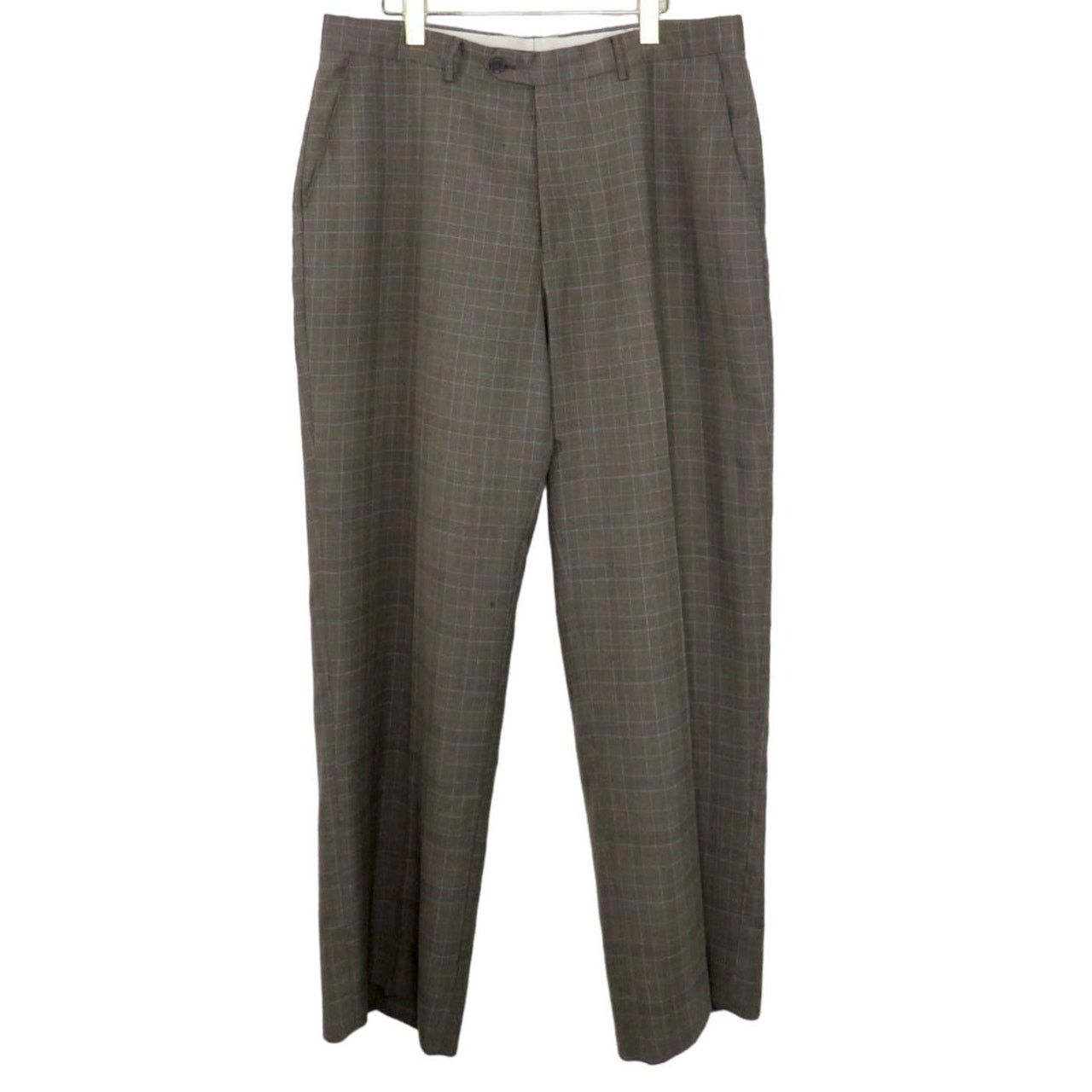 Giorgio Fiorelli Giorgio Fiorelli Grey Plaid Formal Dress Pants Slacks Size 44R - 2 Thumbnail