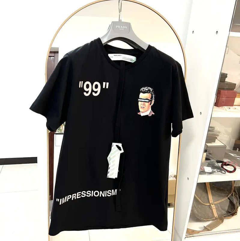 Off-White Off-White Black Cotton Graphic Short Sleeve T-Shirt 0089 Size US L / EU 52-54 / 3 - 1 Thumbnail