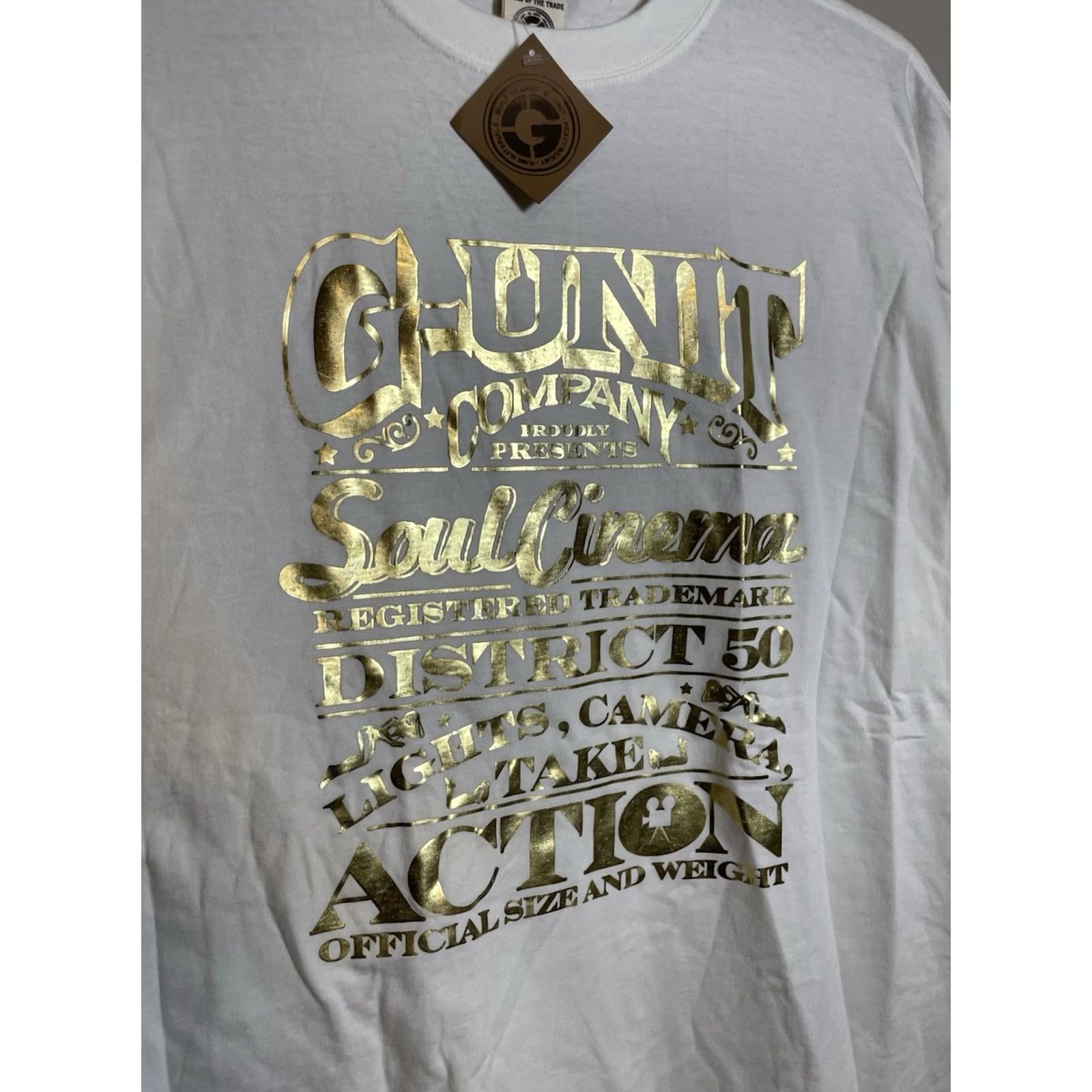 Vintage VINTAGE G-Unit Shirt Mens L White Hip Hop Y2K 50 Cent Logo Embossed Size US L / EU 52-54 / 3 - 2 Thumbnail