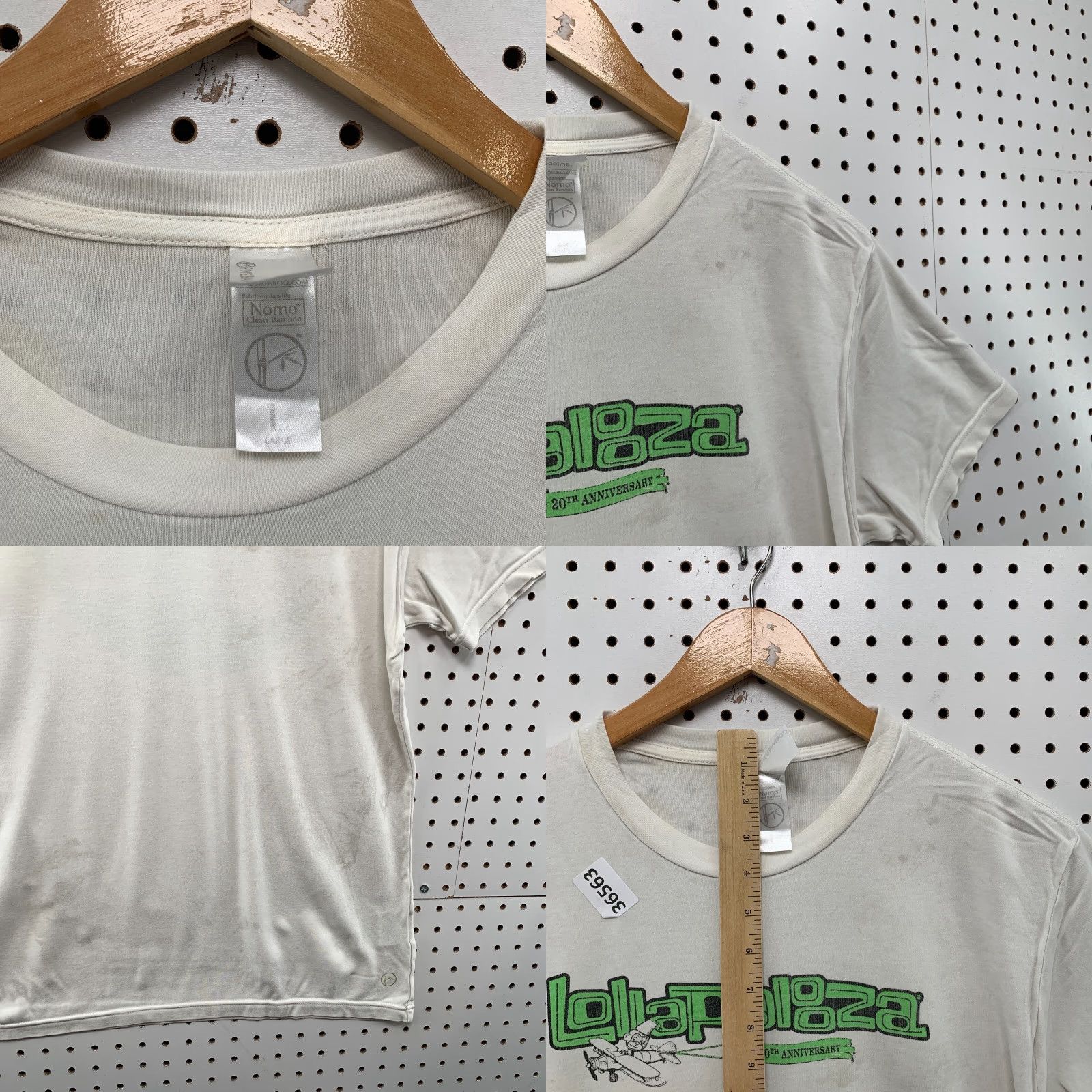 Vintage Lollapalooza 2011 Shirt Mens L White Distressed Music Chicago Festival 20.5x28 Size US L / EU 52-54 / 3 - 8 Thumbnail