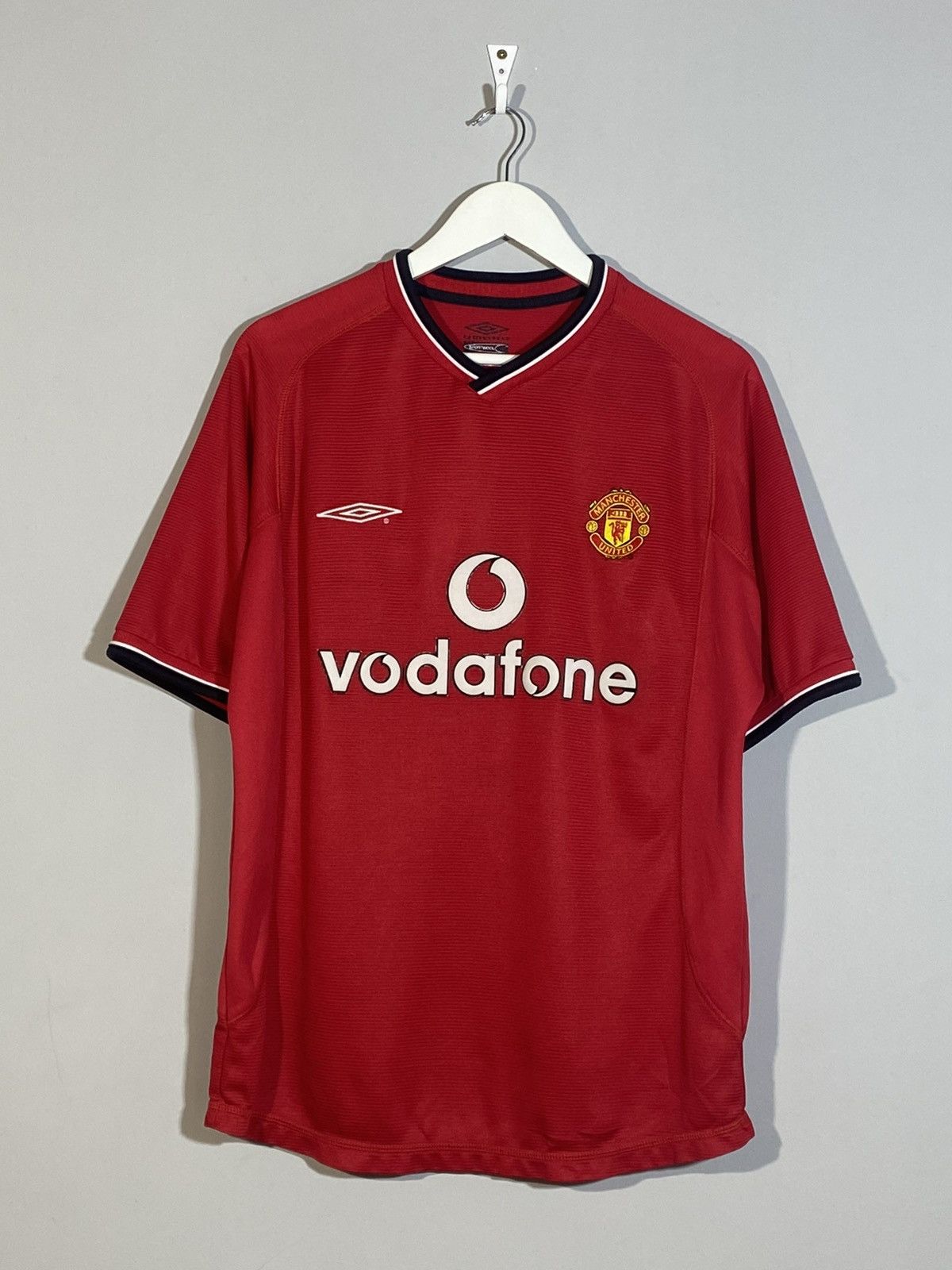 ◾️マンチェスターユナイテッド シャツ vodafone グレーL Yahoo!オークション -「マンチェスターユナイテッド vodafone