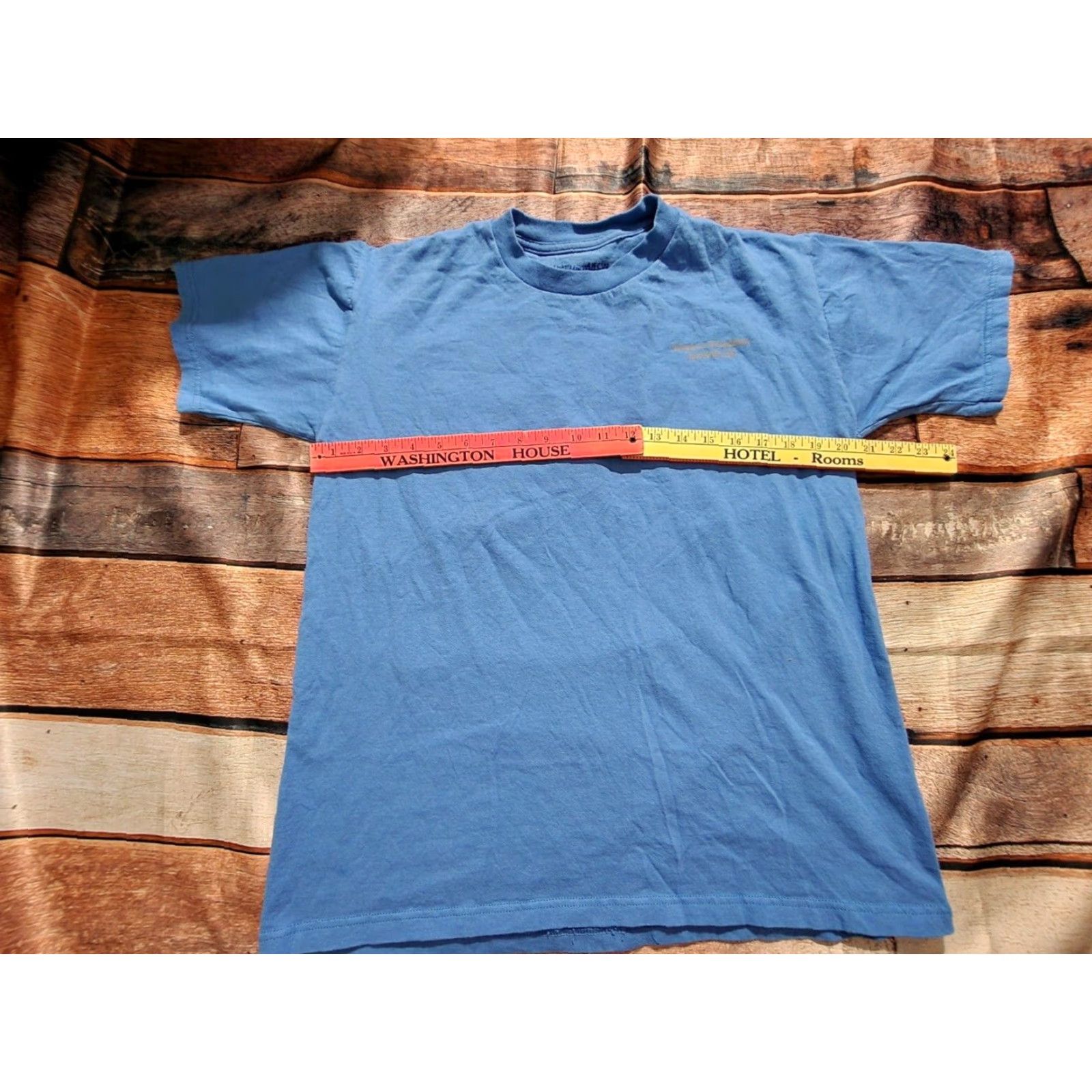 Vintage Vintage Union Line Men's T-Shirt Short Sleeve Crew Neck USA Plumbers Union Augusta GA Blue Medium Size US M / EU 48-50 / 2 - 2 Thumbnail