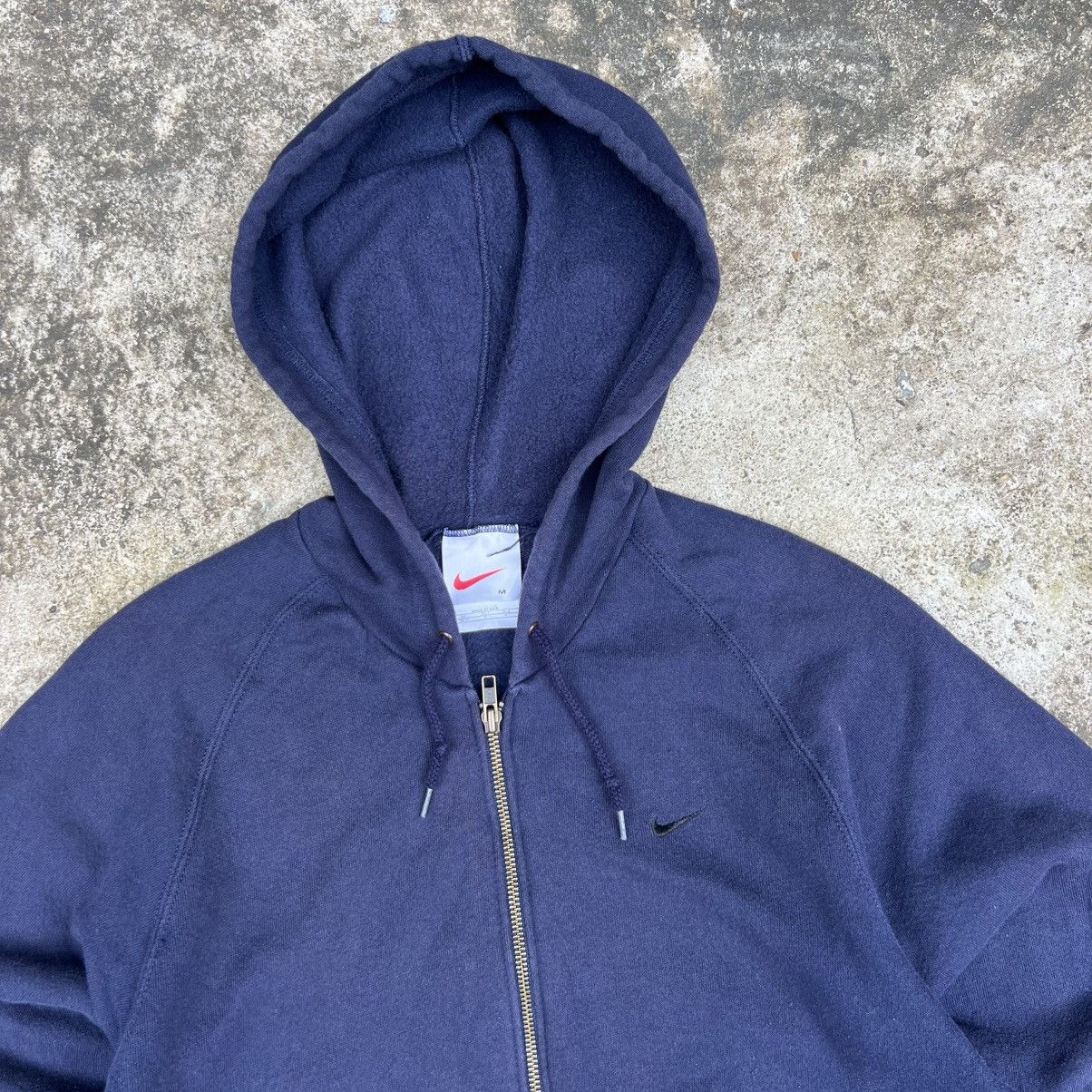 Nike × Vintage 90’S Nike Swoosh Embroidered Full Zip Hoodie Size US M / EU 48-50 / 2 - 2 Thumbnail