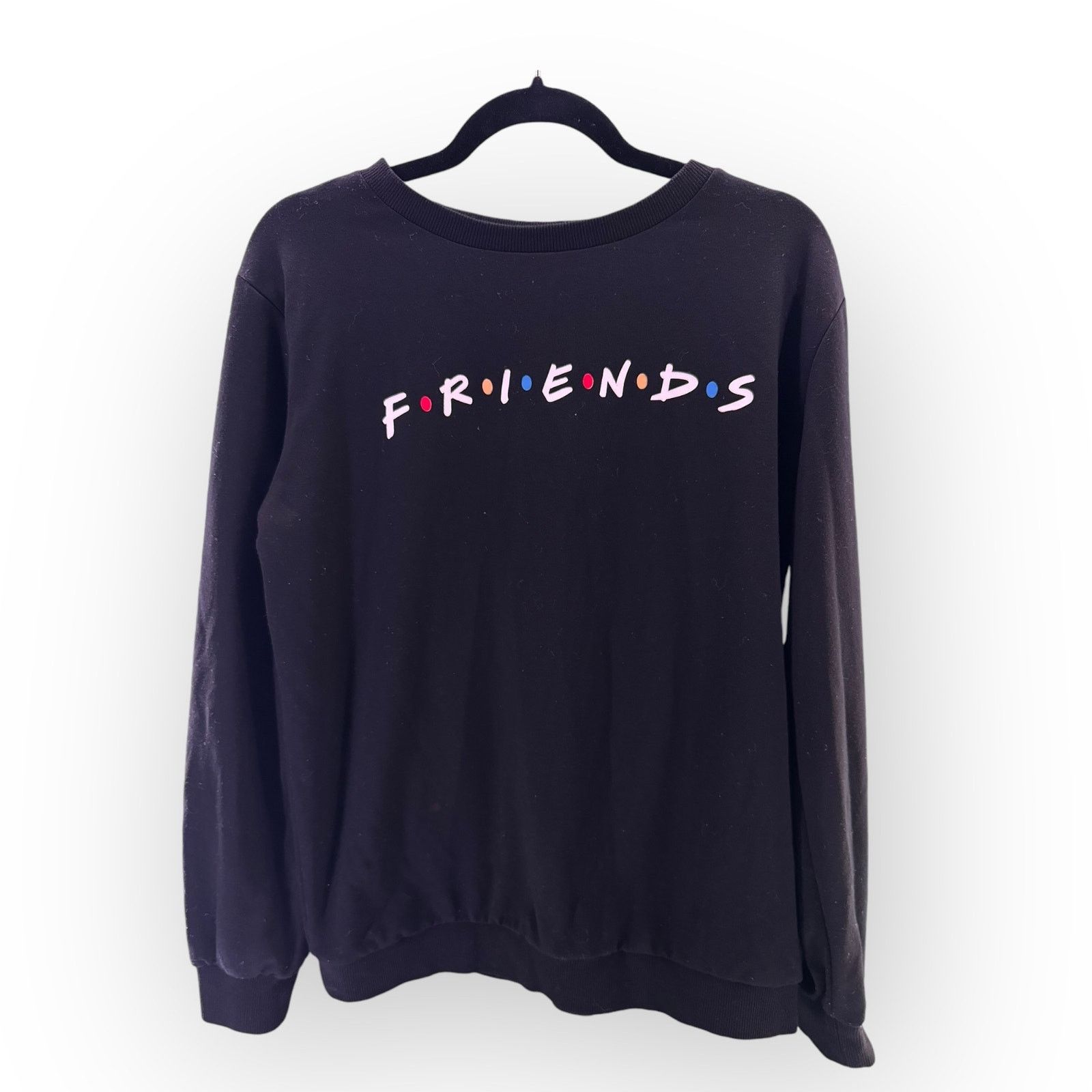Other FRIENDS TV Show Logo Black Crewneck Sweatshirt Womens Size L Size L / US 10 / IT 46 - 2 Thumbnail