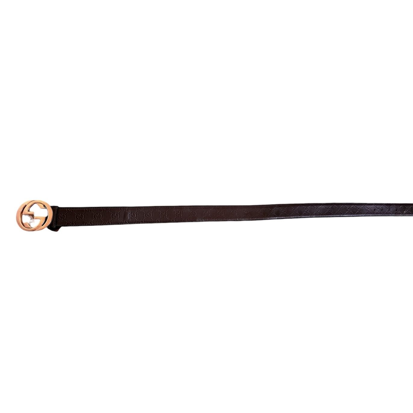 Gucci Gucci gg supreme leather belt embossed logo gold buckle Size 32 - 8 Thumbnail