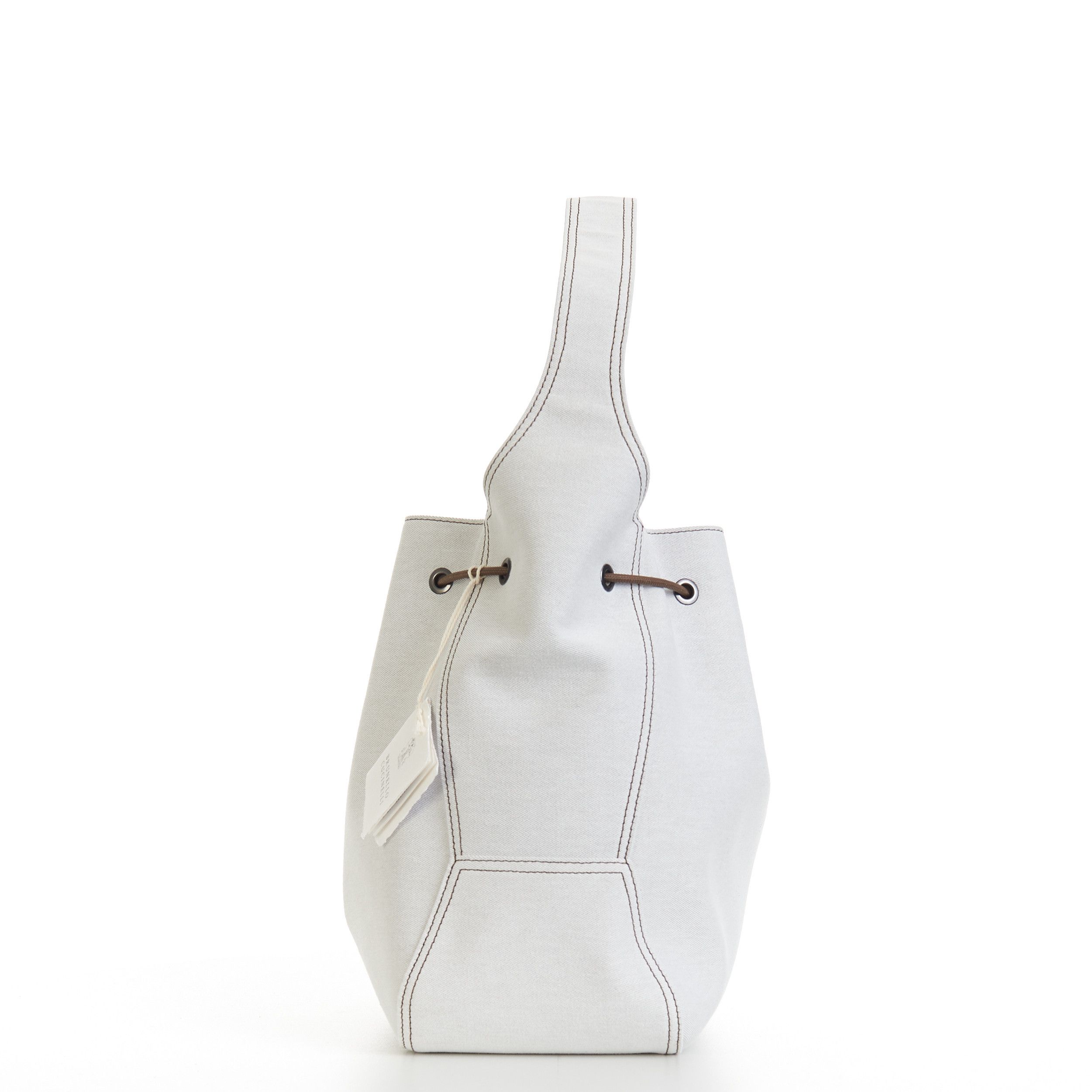 Brunello Cucinelli BC Duo Bucket Bag In Cotton & Linen Gabardine Size ONE SIZE - 3 Thumbnail