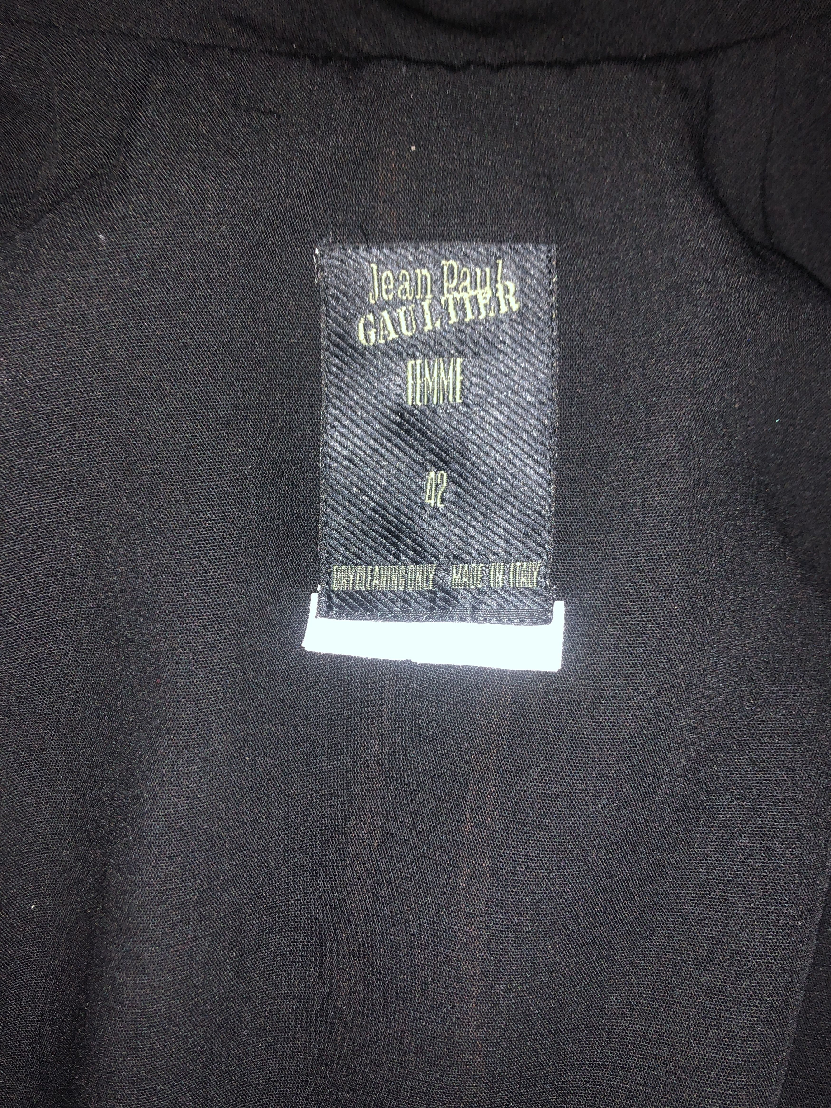 Jean Paul Gaultier 1989 Tassels Collar Shaped Jacket Size M / US 6-8 / IT 42-44 - 7 Thumbnail