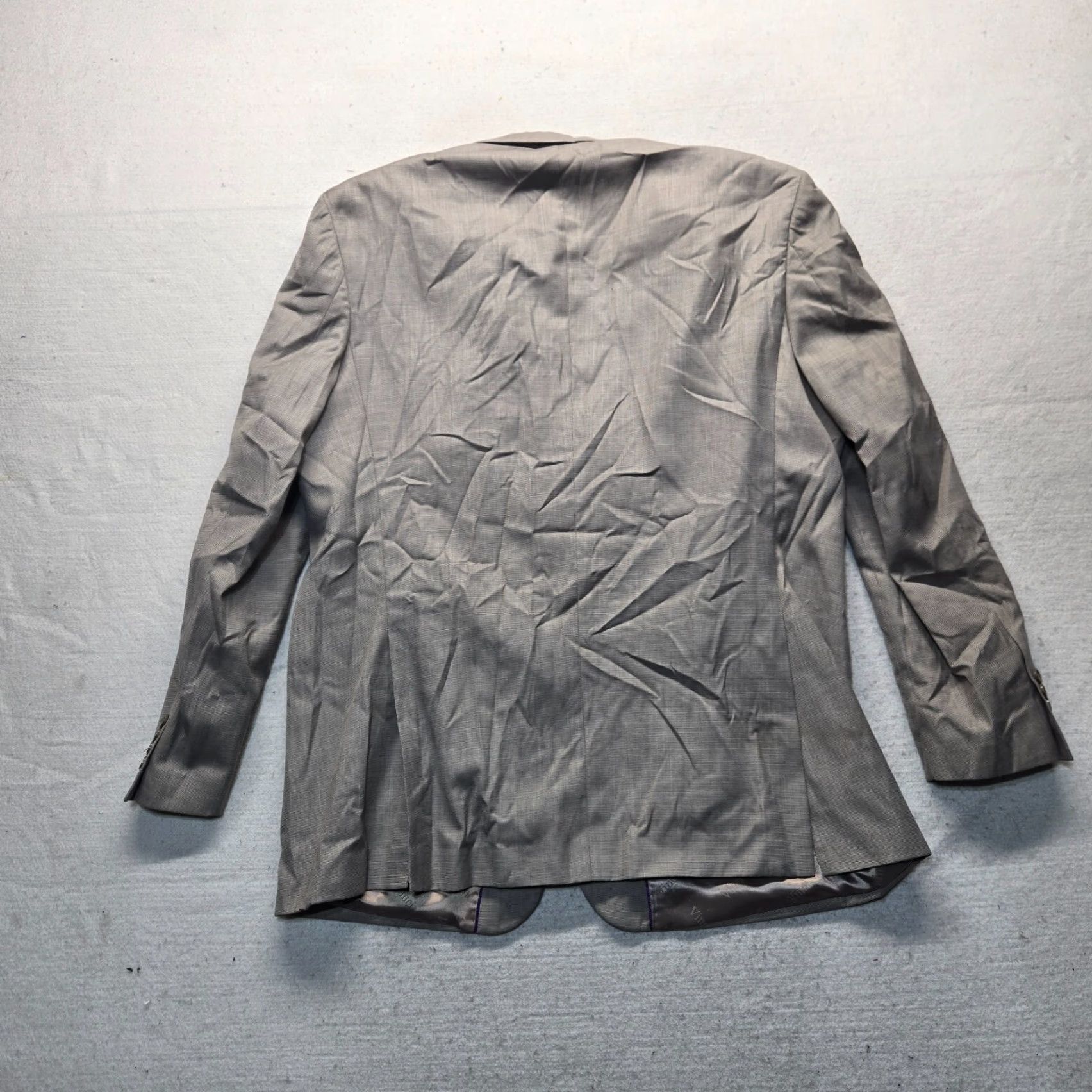 Vintage VINCI Gray 2 Button Sport Coat Adult Men’s Size 44 L Blazer Jacket Size 44R - 8 Thumbnail