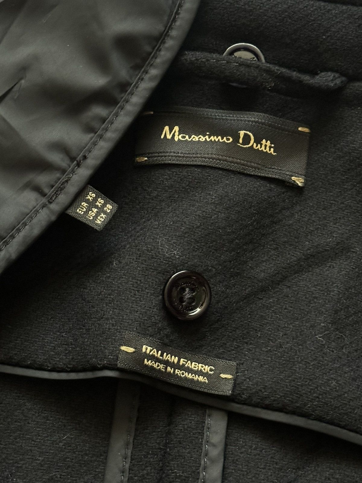Designer × Massimo Dutti Massimo dutti XS Wmns coat cropped heavy jacket wool Size XS / US 0-2 / IT 36-38 - 11 Thumbnail