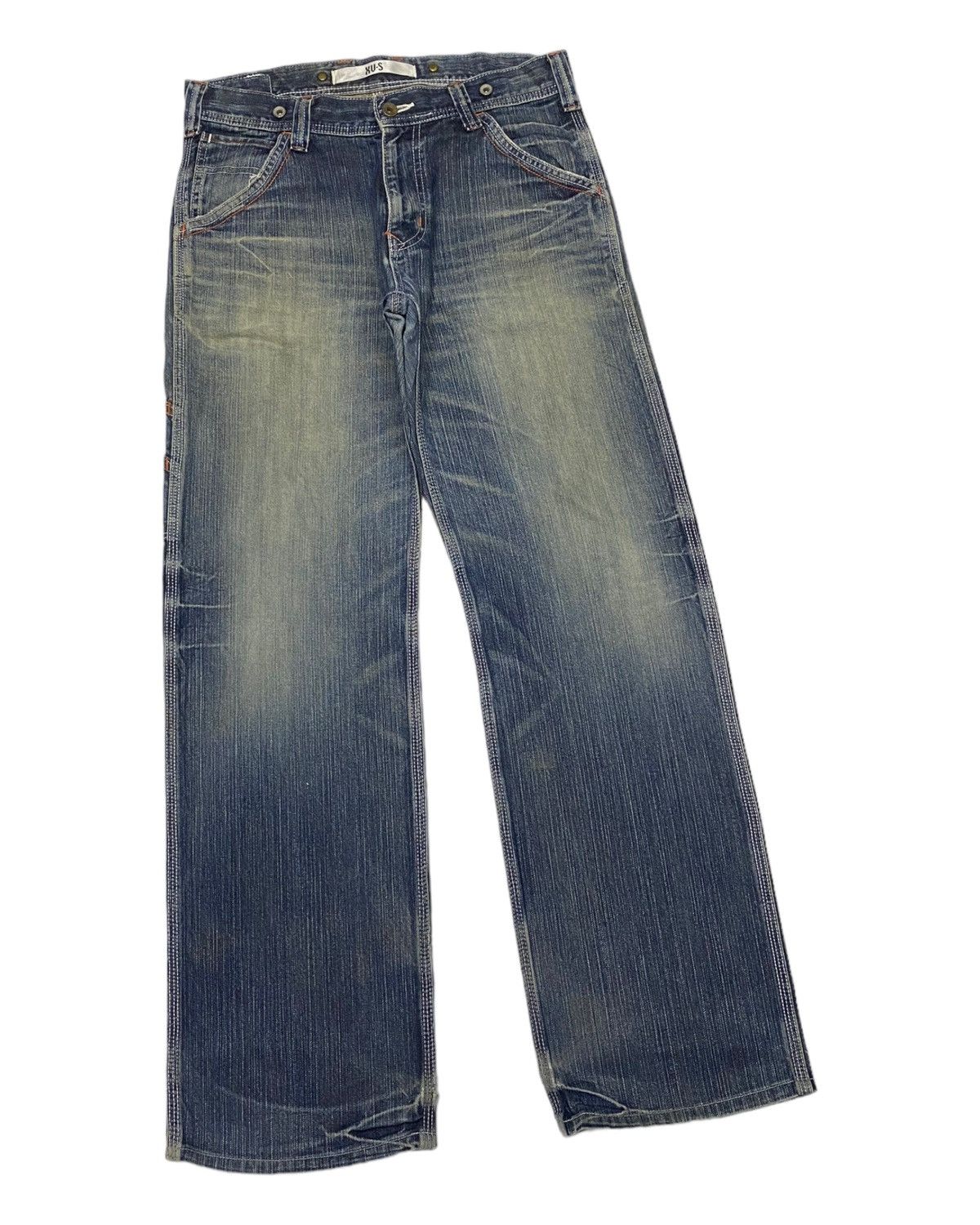 Hysteric Glamour × Japanese Brand EDWIN XV-S CARPENTER BAGGY DISTRESSED DENIM JEANS Size US 33 - 6 Thumbnail