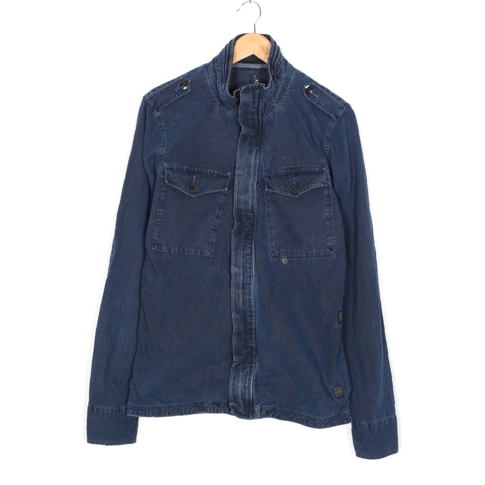G-Star G-Star Indigo Overshirt Jacket Men L Indigo Overshirt Jacket Men L Blue Denim Jacket MJ5082 Mens L Size US L / EU 52-54 / 3 - 2 Thumbnail