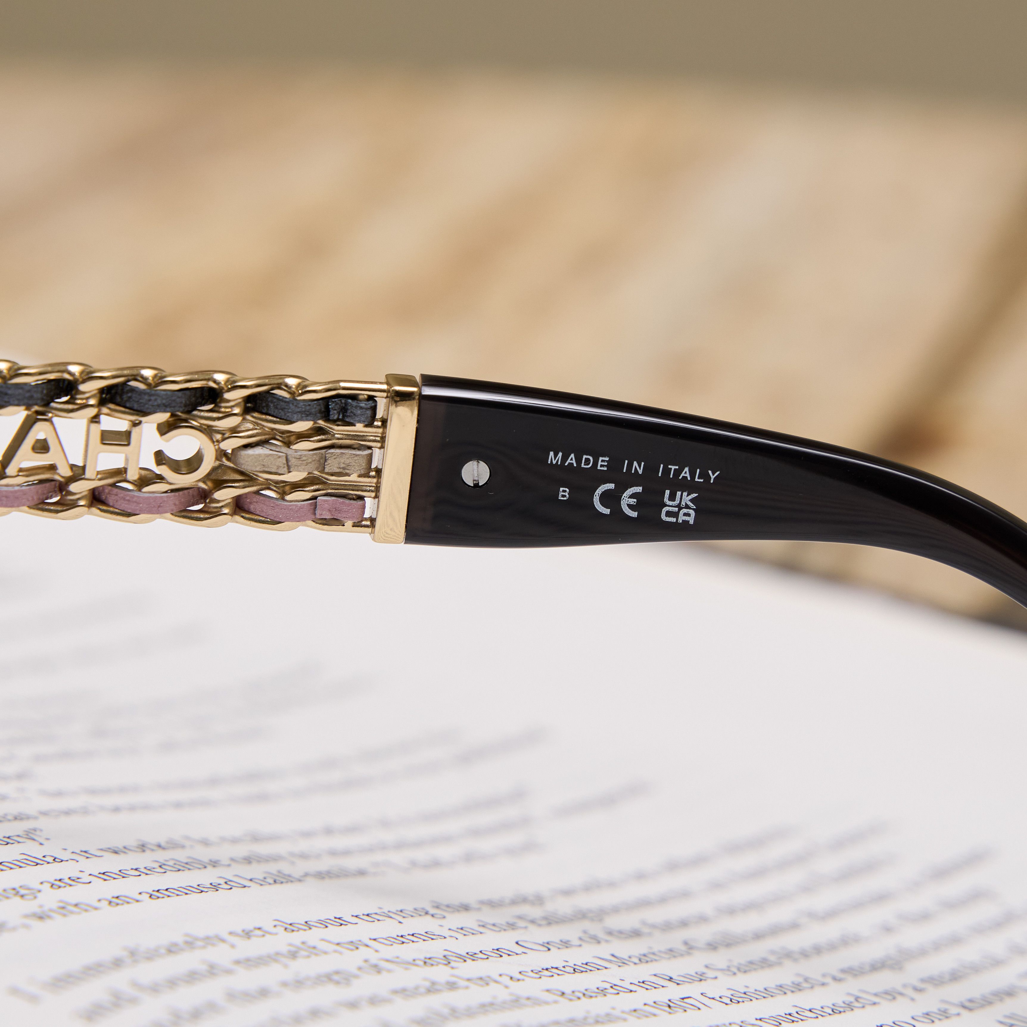 Chanel CHANEL 0CH3484Q 1716 Sunglasses BLACK/GOLD Size ONE SIZE - 3 Thumbnail