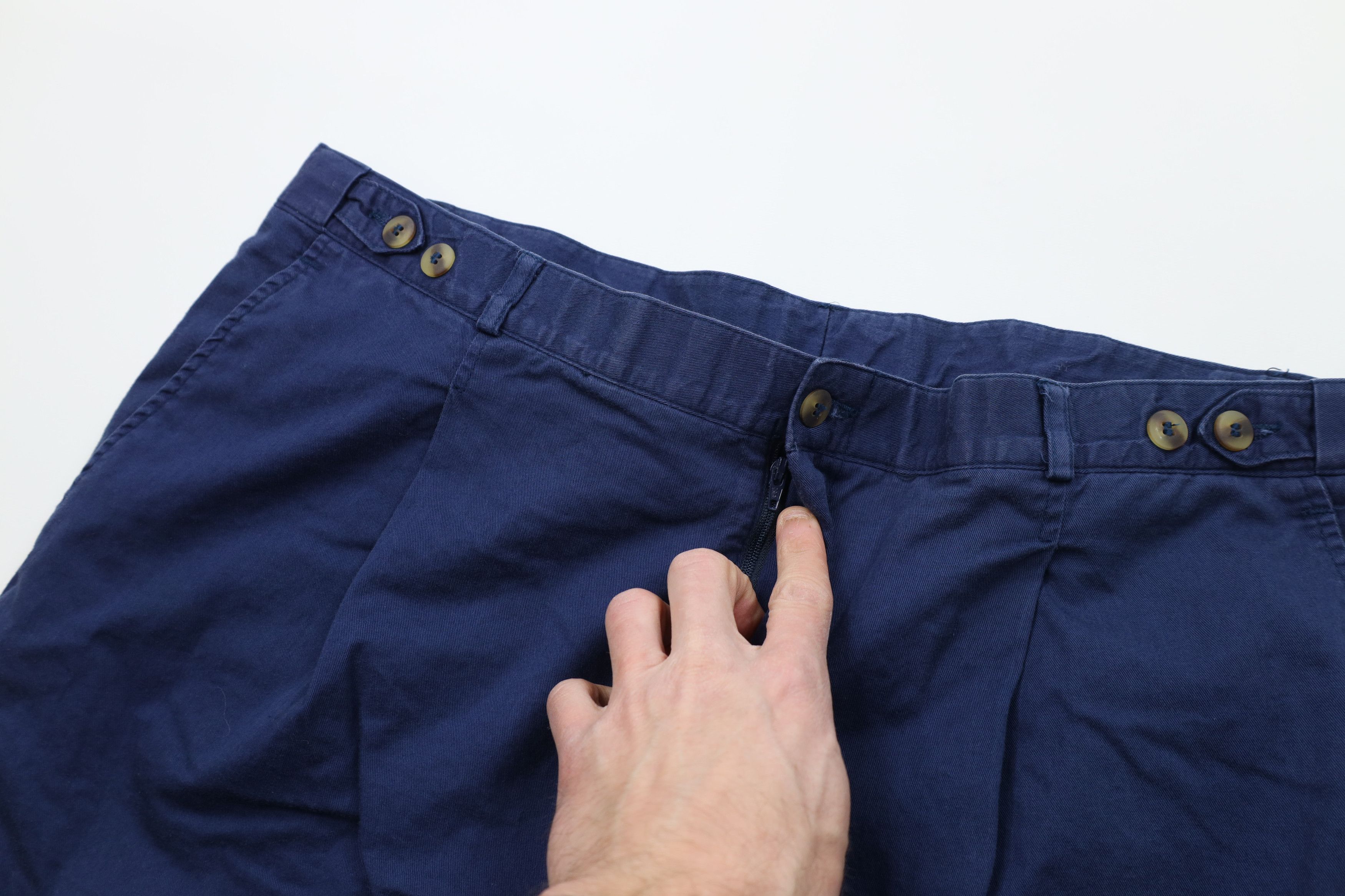 Eddie Bauer Vintage 90s Eddie Bauer Wide Leg Chino Pants Blue Cotton Size US 40 / EU 56 - 7 Thumbnail
