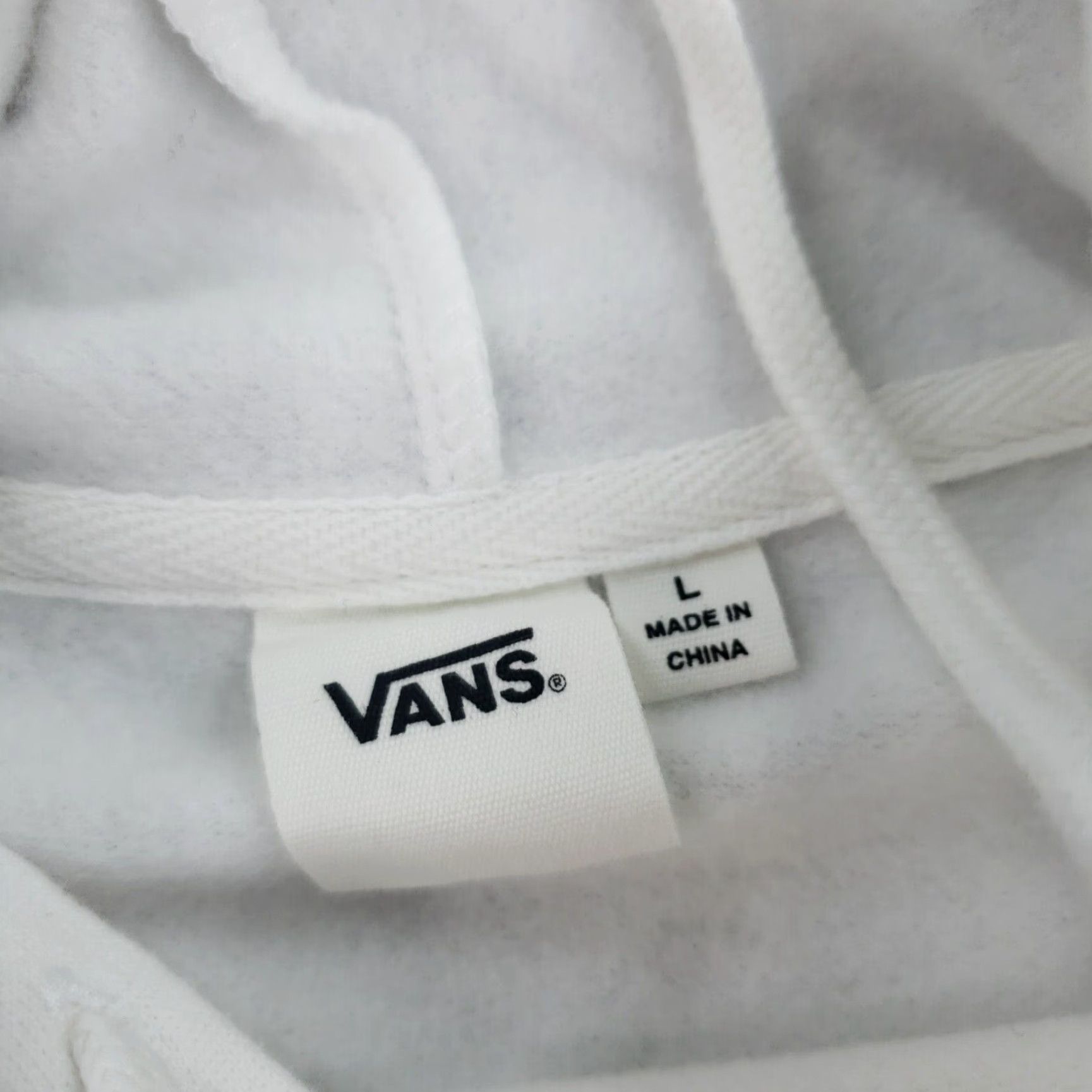 Vans VANS Hoodie Womens Large White Long Sleeve Pullover Hooded Skate Punk Crop Top Shirt Size L / US 10 / IT 46 - 6 Thumbnail