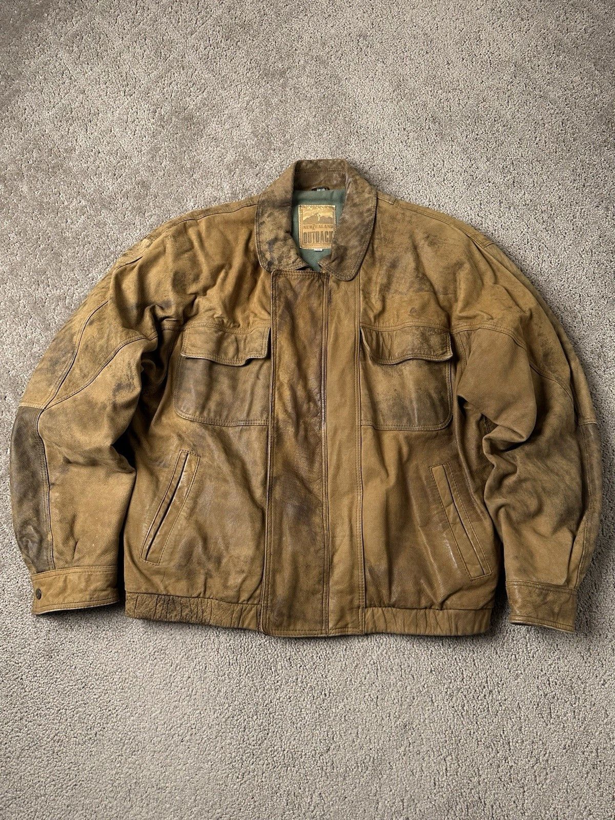 New Zealand Outback Mens Leather New Zealand Outback Jacket Korea Size 42 (L/XL) Size US L / EU 52-54 / 3 - 1 Thumbnail