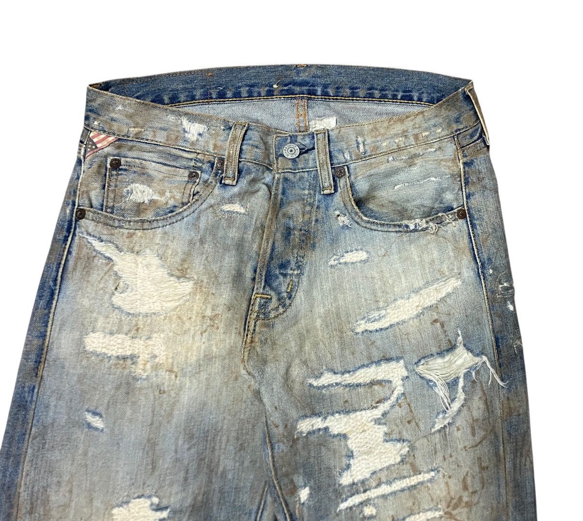 Polo Ralph Lauren Vintage Polo Ralph Lauren Homeless Distressed Jeans 2000s Size US 30 / EU 46 - 4 Thumbnail