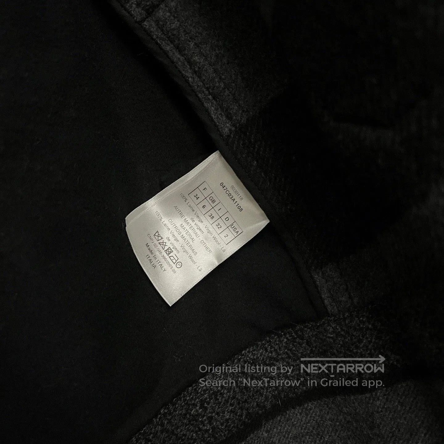 Dior Dior Wool Black Gray Plaid Coat. Size US M / EU 48-50 / 2 - 6 Thumbnail
