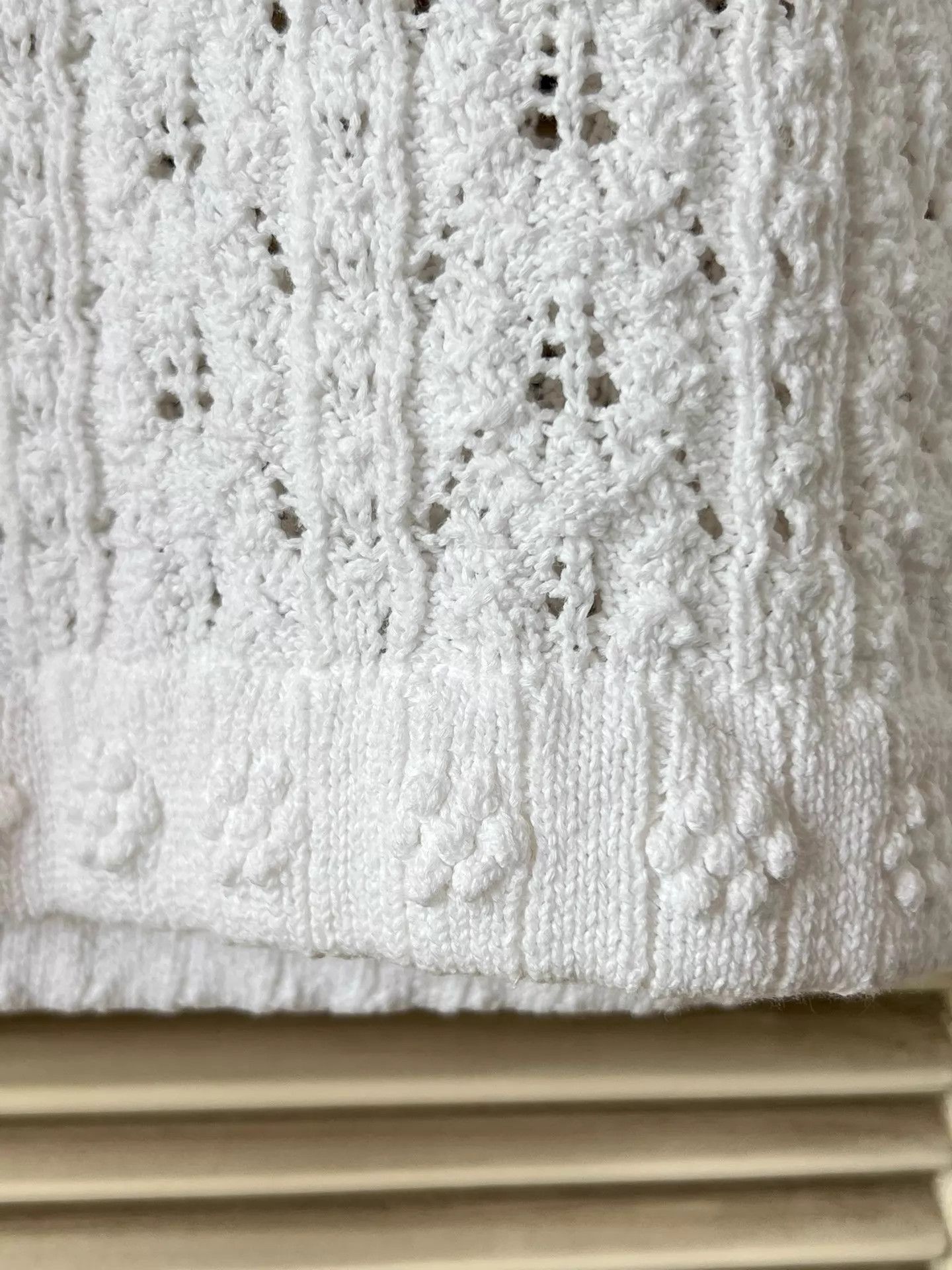 Chanel CHANEL White Crochet Openwork Knit Vest 34 Size XS / US 0-2 / IT 36-38 - 7 Thumbnail