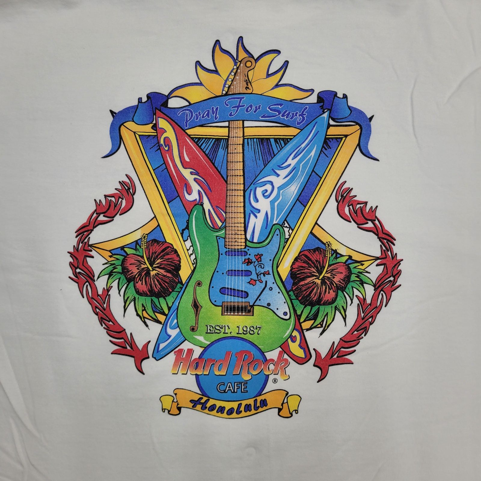 Vintage VTG Hard-Rock Cafe Honolulu T-Shirt XL 24x27 Made in USA 90s Size US XL / EU 56 / 4 - 2 Thumbnail
