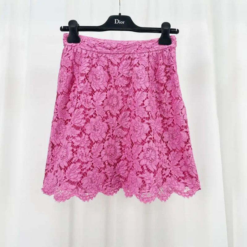 Valentino Valentino Pink Cotton Blend Skirt 0089 Size 30" / US 8 / IT 44 - 1 Thumbnail