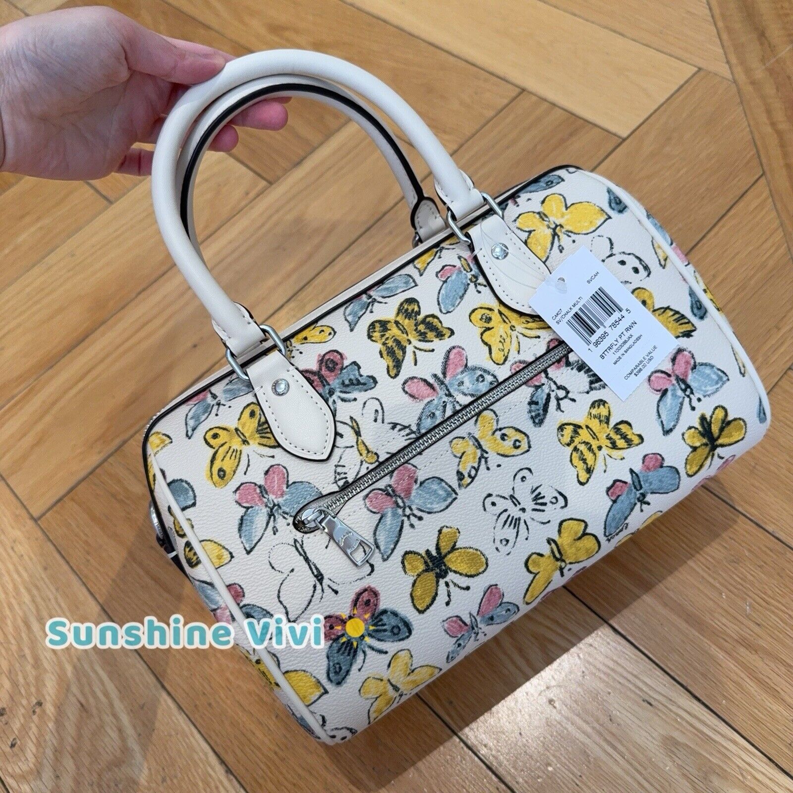 Coach NWT Coach Rowan Satchel Bag With Butterfly CAK07 Size ONE SIZE - 3 Thumbnail