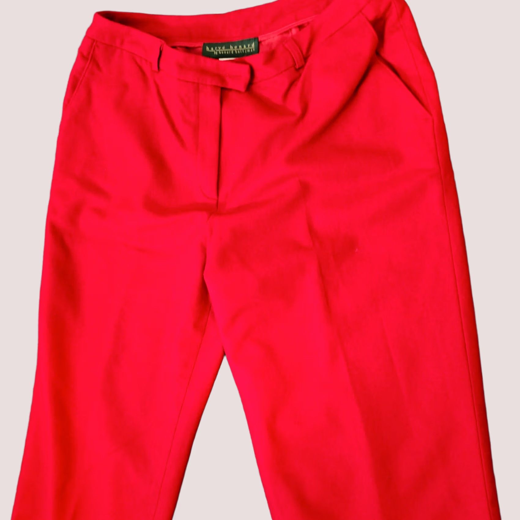 Vintage VINTAGE Harve Benard Wool Lined High Waist Trousers Red Size 12 Women Dress Pants Size 34" / US 12 / IT 48 - 1 Thumbnail