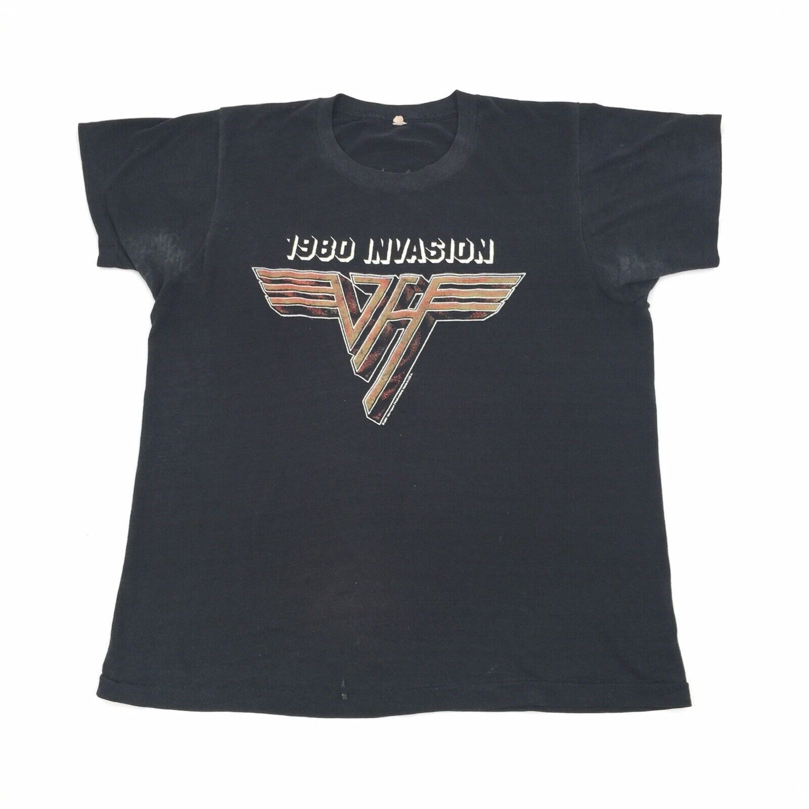 Vintage Vintage 1980 Van Halen Invasion Tour Band T-Shirt Size US L / EU 52-54 / 3 - 1 Thumbnail