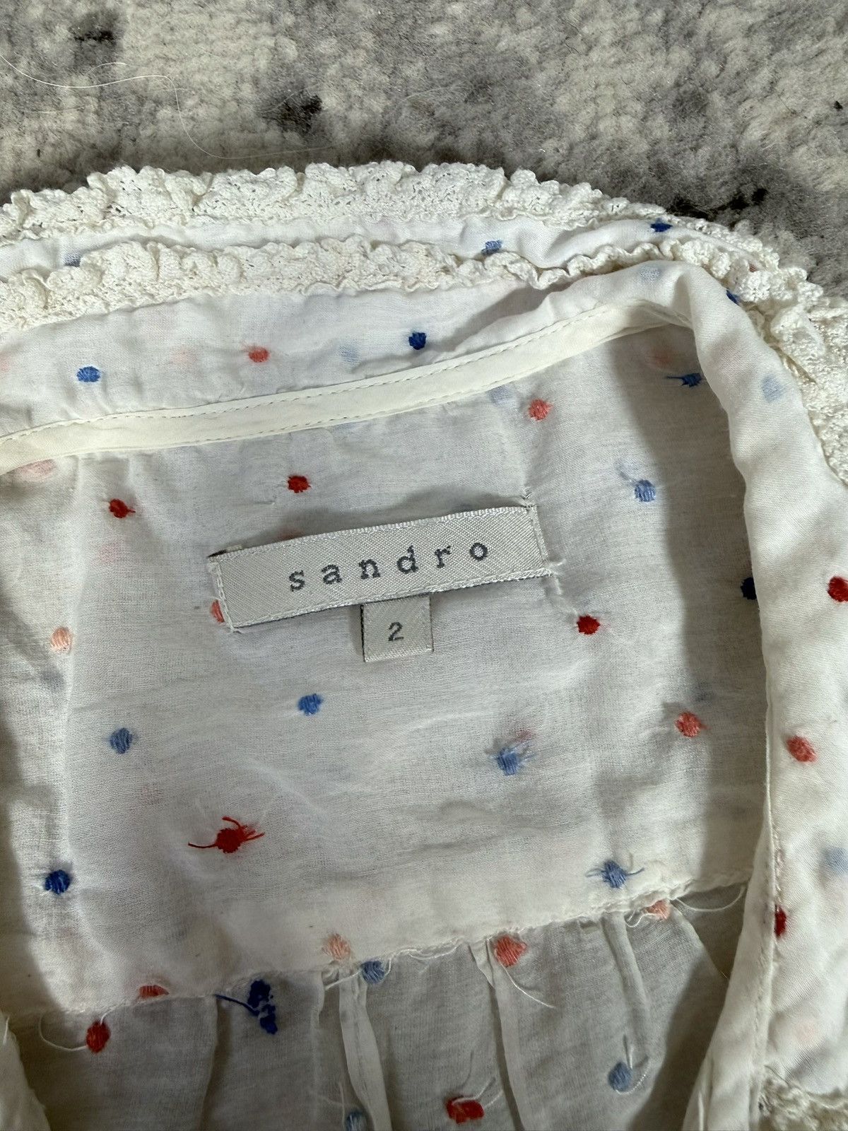 Sandro Sandro Women's Polka Dots Sleeveless Blouse Size XS / US 0-2 / IT 36-38 - 5 Thumbnail