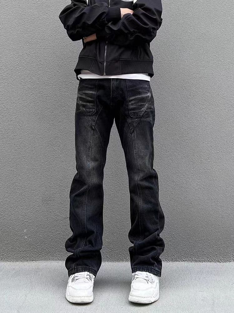 Japanese Brand × Jean Street washed distressed patchwork micro-flare jeans Size US 30 / EU 46 - 3 Thumbnail