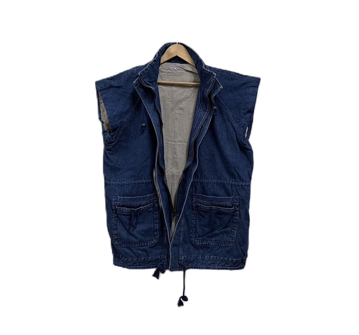 If Six Was Nine Belle Ellensen Sleeveless Denim Jacket Size US XXL / EU 58 / 5 - 3 Thumbnail