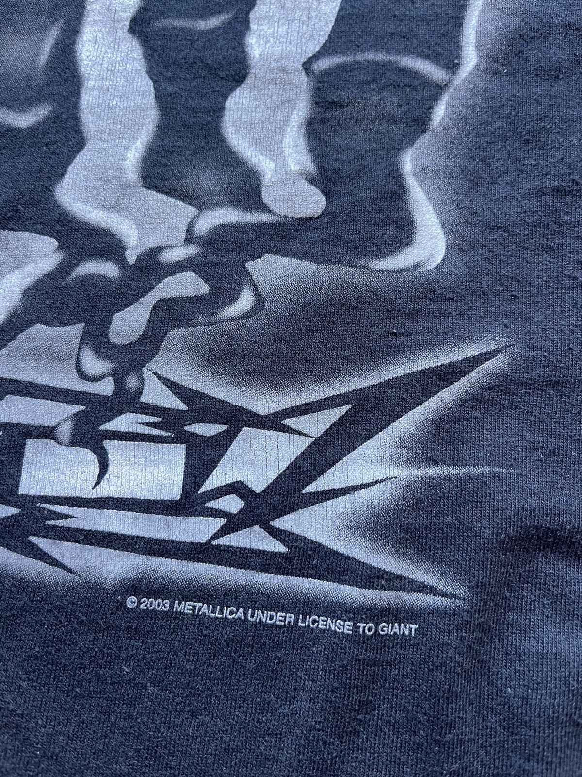 Band Tees × Metallica × Vintage 2003 Metallica Vintage Scull Long Sleeve black shirt Size US XL / EU 56 / 4 - 7 Thumbnail