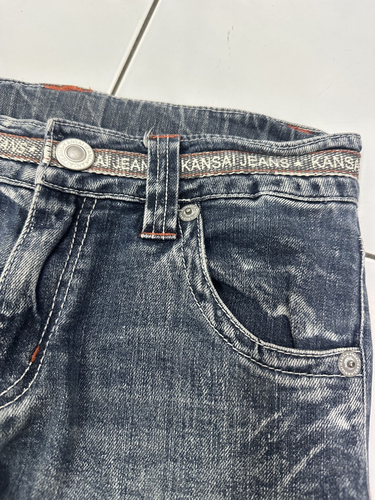 Japanese Brand × Kansai Yamamoto Vintage Japanese KANSAI JEANS Sand Wash Jeans Size US 27 - 13 Thumbnail