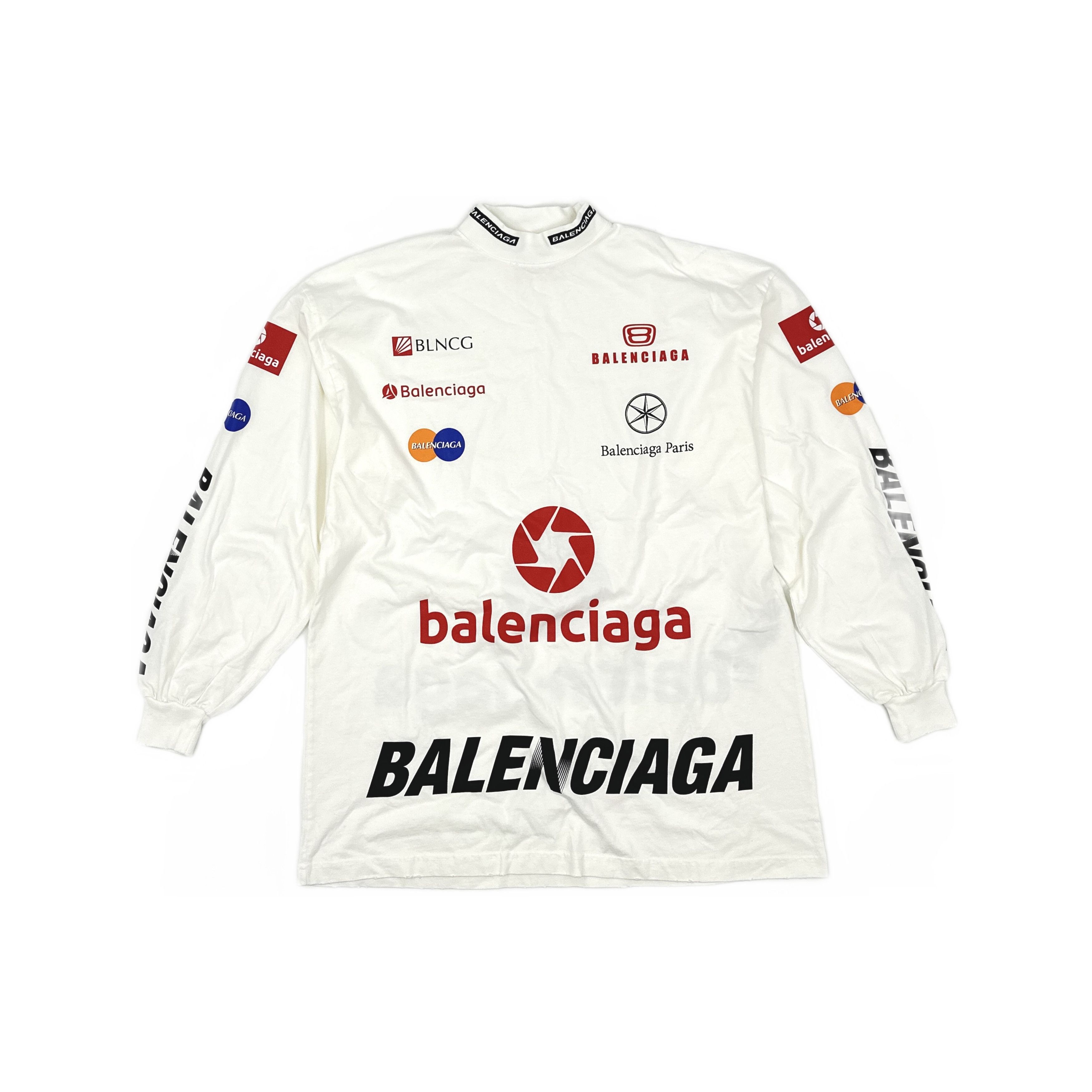 Balenciaga Balenciaga Archive Multi Logo Longsleeve Tee Shirt