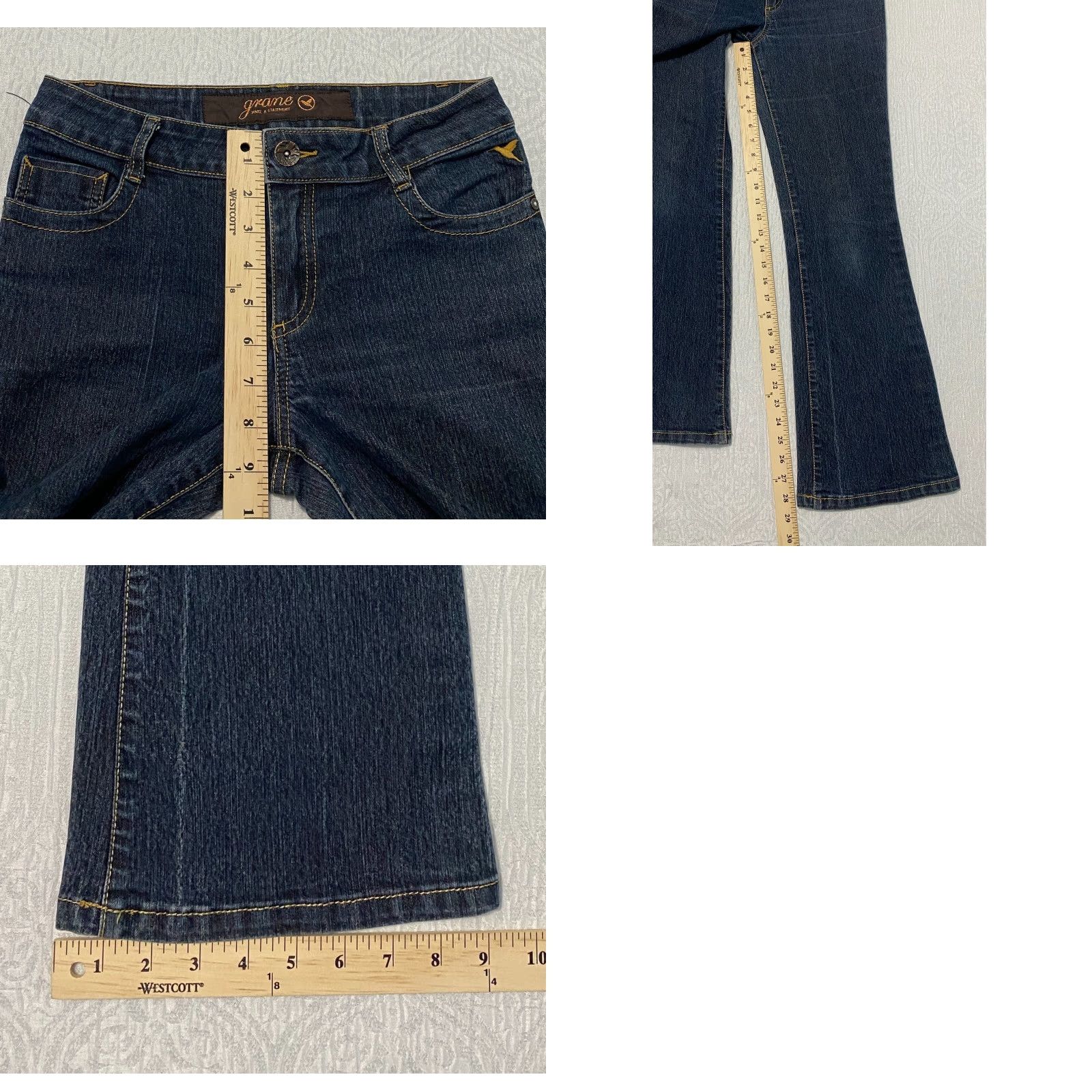 Vintage Grane Jeans Juniors 5 Boot Cut Blue Denim 5-Pocket Design Women Girls/Men? Size 27" / US 4 / IT 40 - 8 Thumbnail