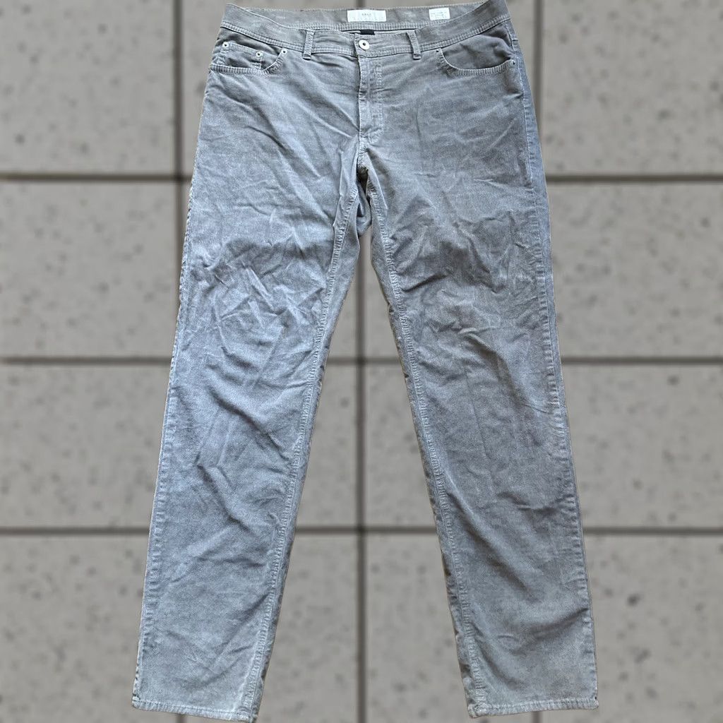 BRAX BRAX Mens Pants Gray Stretch Regular Fit Size 38x34 Chino Fancy Business Casual Travel Size US 38 / EU 54 - 1 Thumbnail