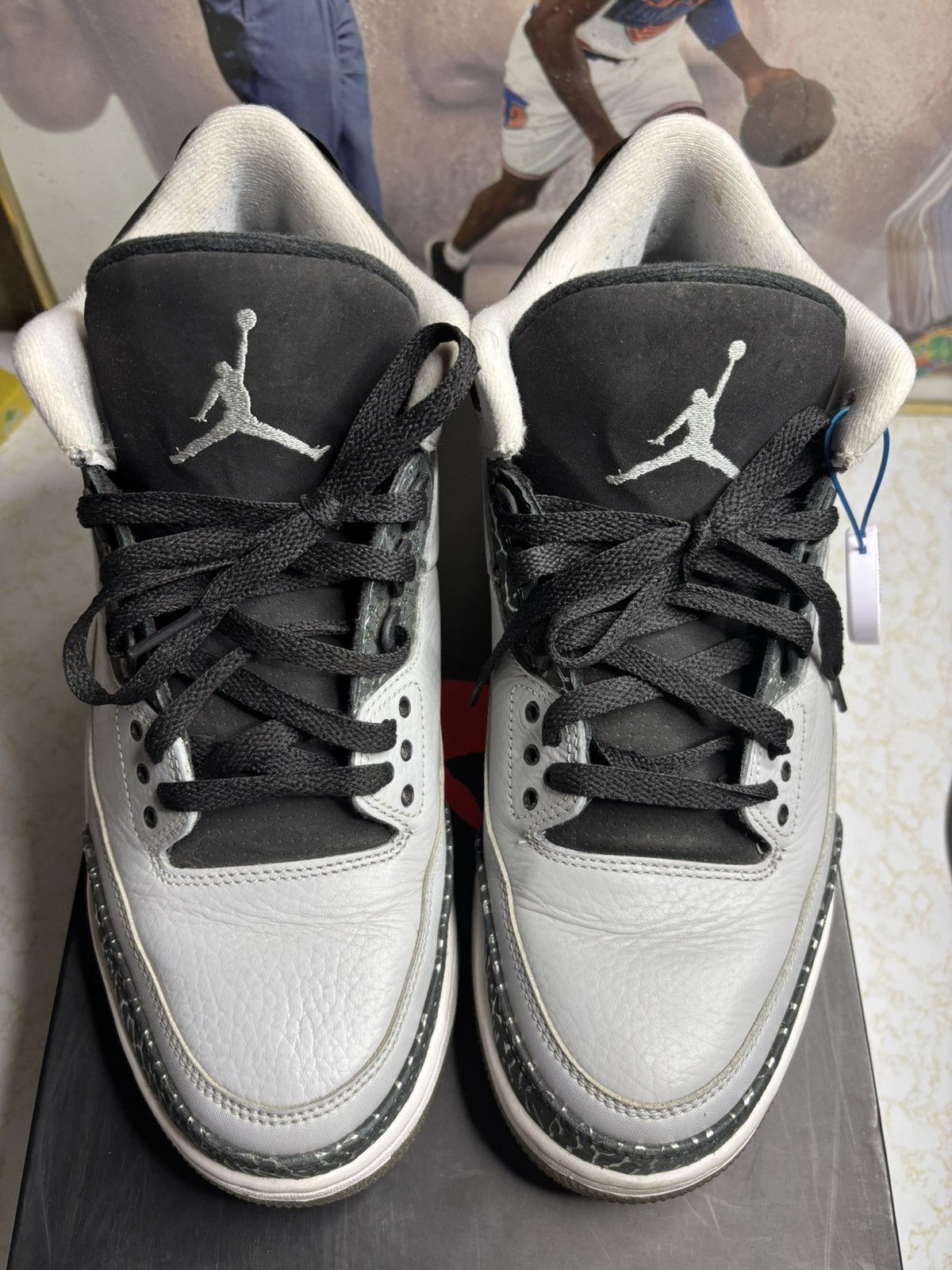 Jordan Brand Air Jordan 3 Retro Wolf Grey 2014 Size US 10 / EU 43 - 2 Thumbnail