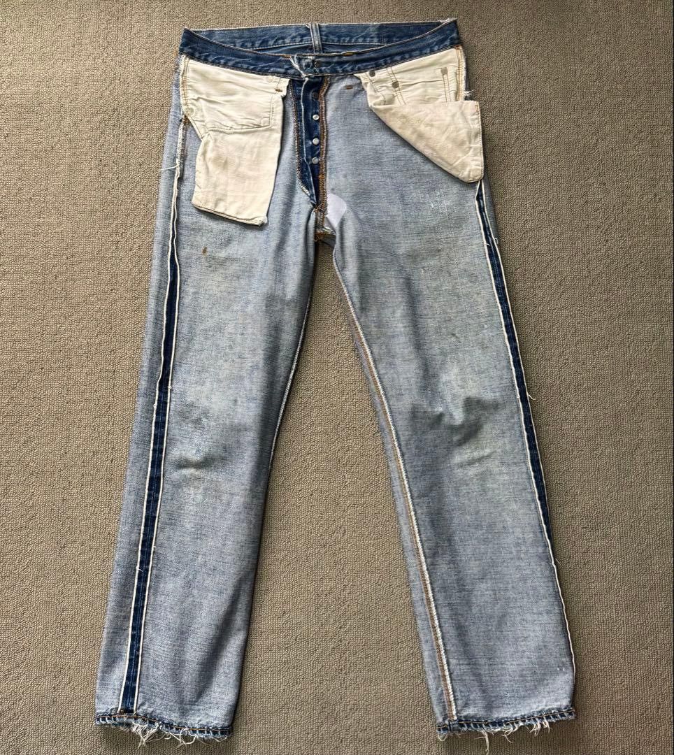 Levi's 1970’s Levi 501 e Washed Selvedge Denim Size US 32 / EU 48 - 8 Thumbnail